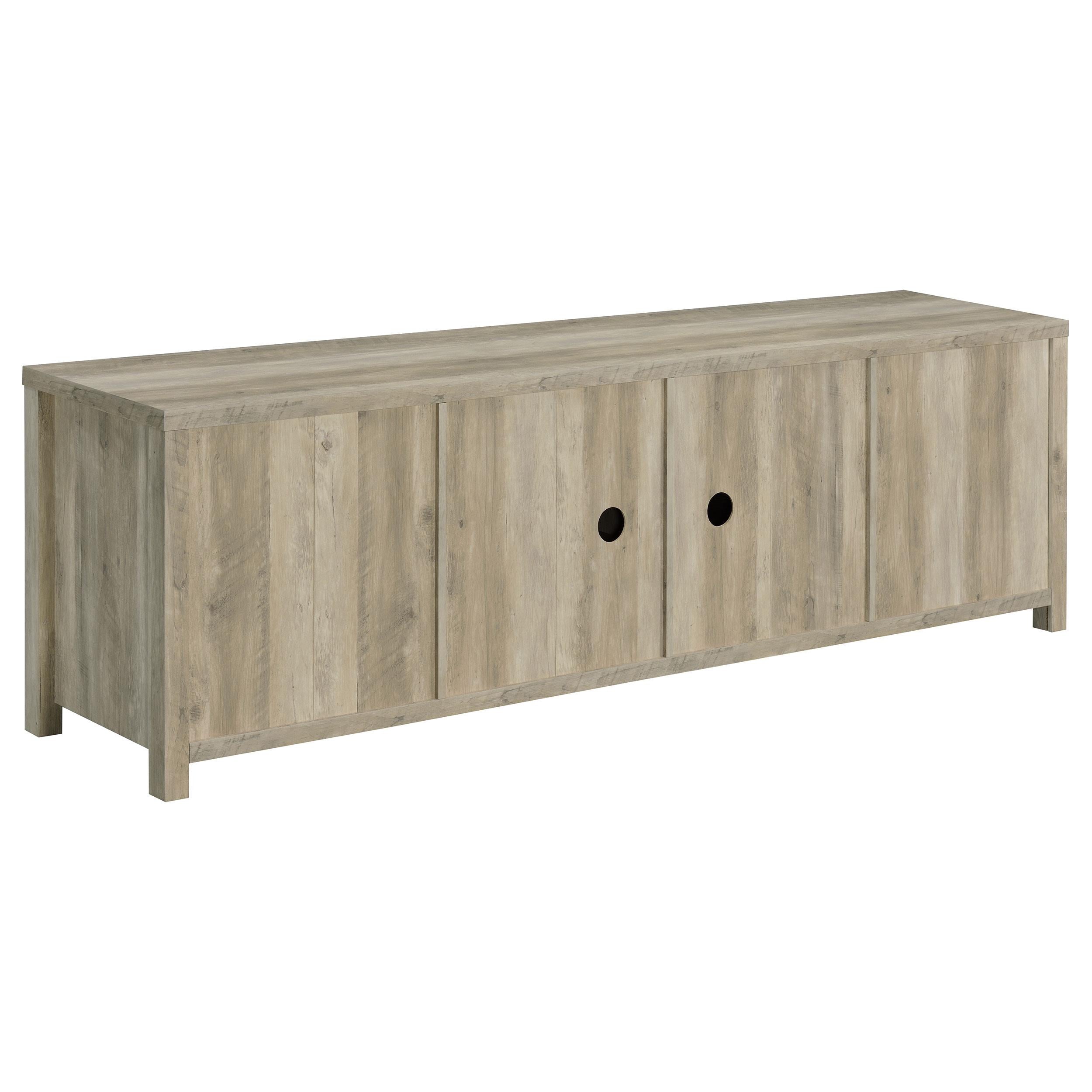  Coaster Furniture Madra 736263 2-door Engineered Wood 79" TV Stand - Distressed Pine IMAGE 8