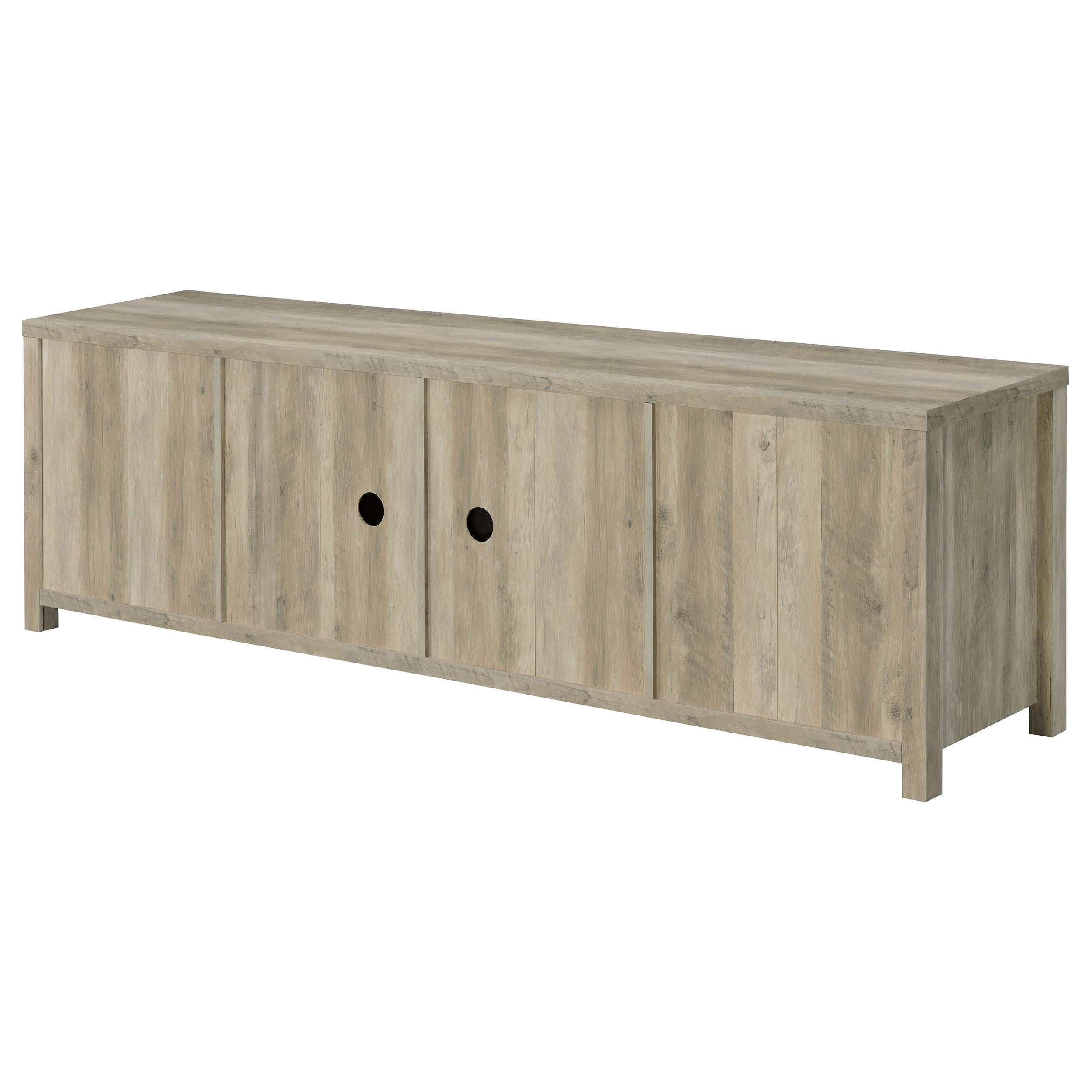 Coaster Furniture Madra 736263 2-door Engineered Wood 79" TV Stand - Distressed Pine IMAGE 9