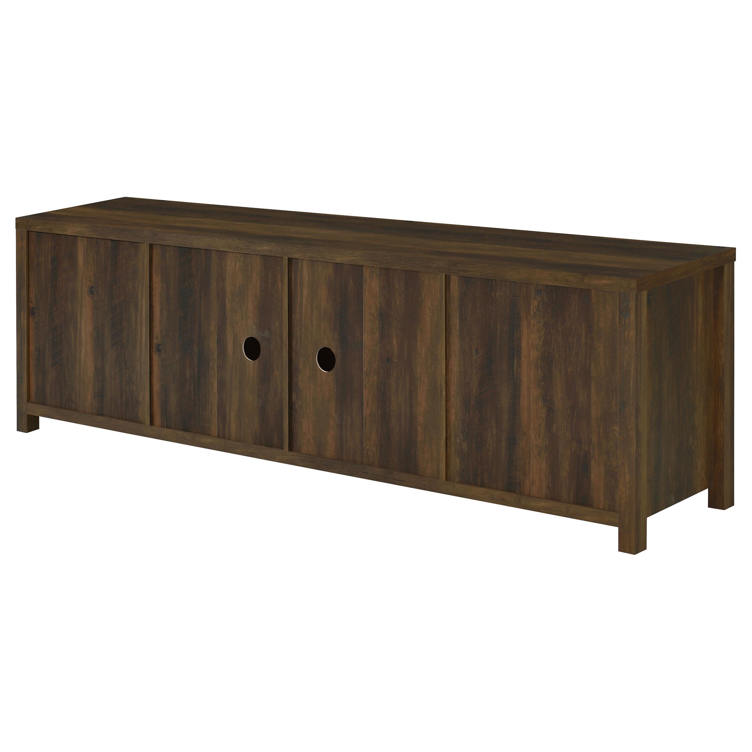  Coaster Furniture Madra 736273 2-door Engineered Wood 79" TV Stand - Dark Pine IMAGE 9