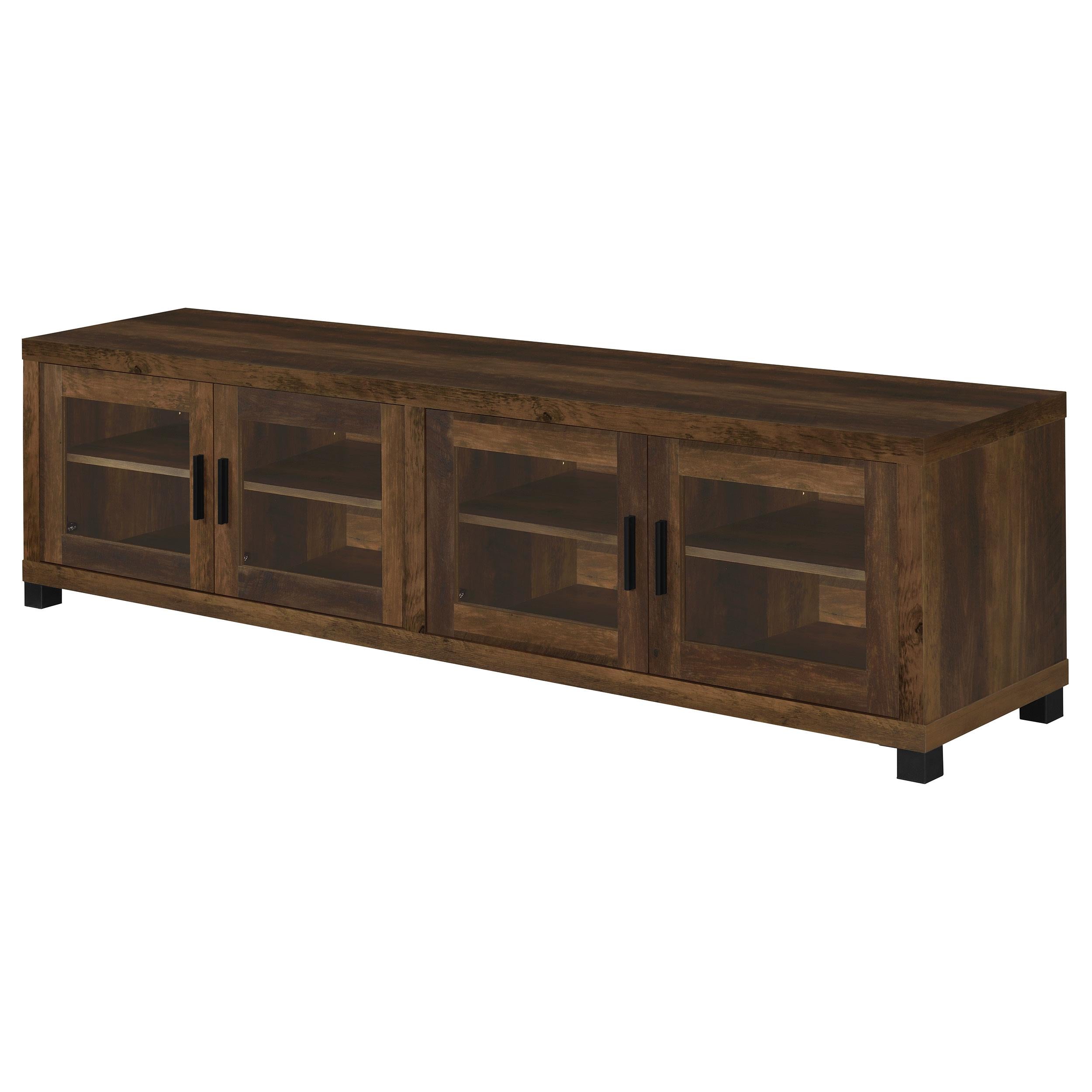  Coaster Furniture Sachin 736293 4-door Engineered Wood 79" TV Stand - Dark Pine IMAGE 4