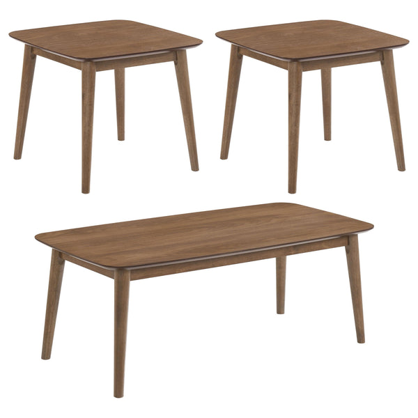 Coaster Furniture Radley 753524 3-piece Rectangular Coffee Table Set - Natural Walnut