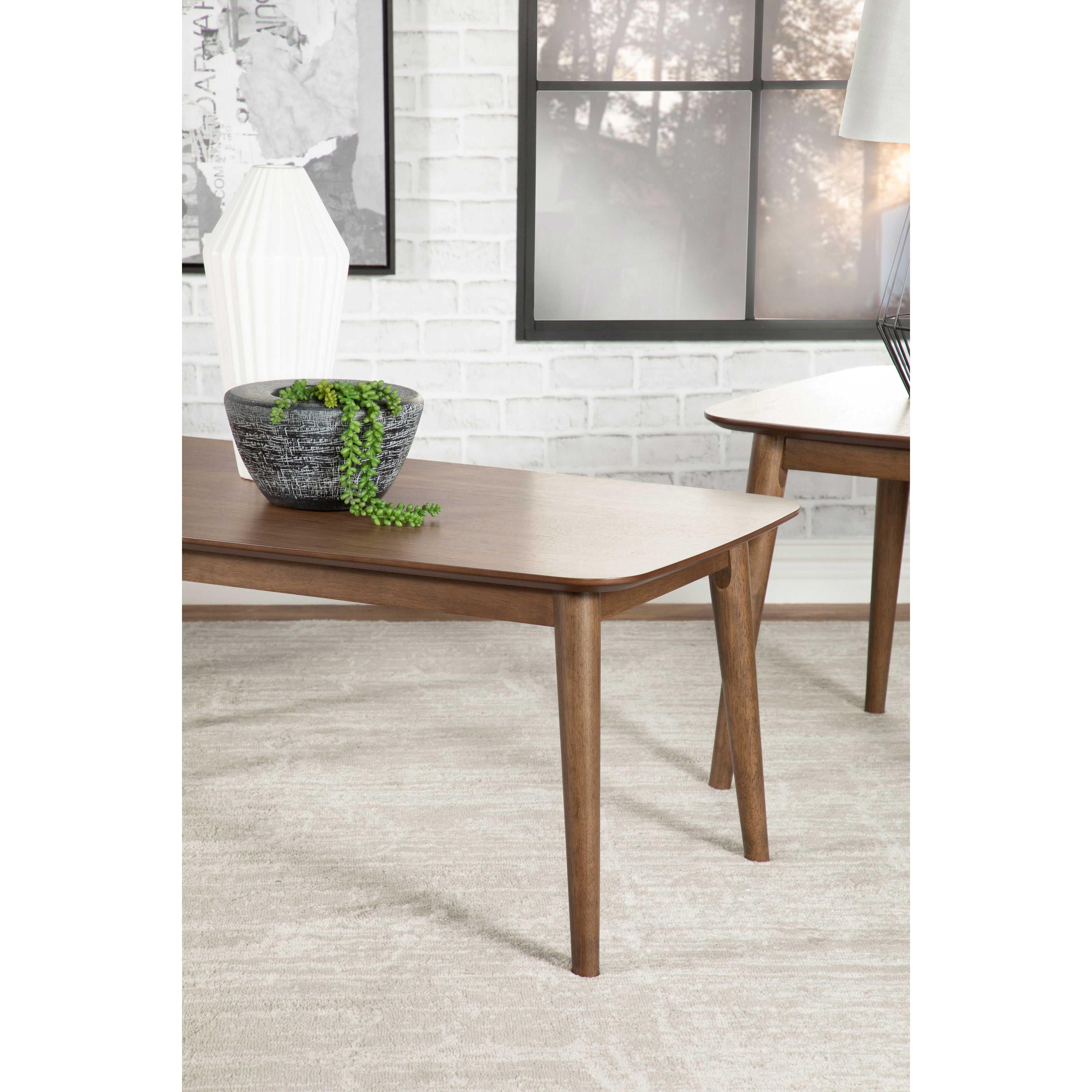  Coaster Furniture Radley 753524 3-piece Rectangular Coffee Table Set - Natural Walnut IMAGE 11