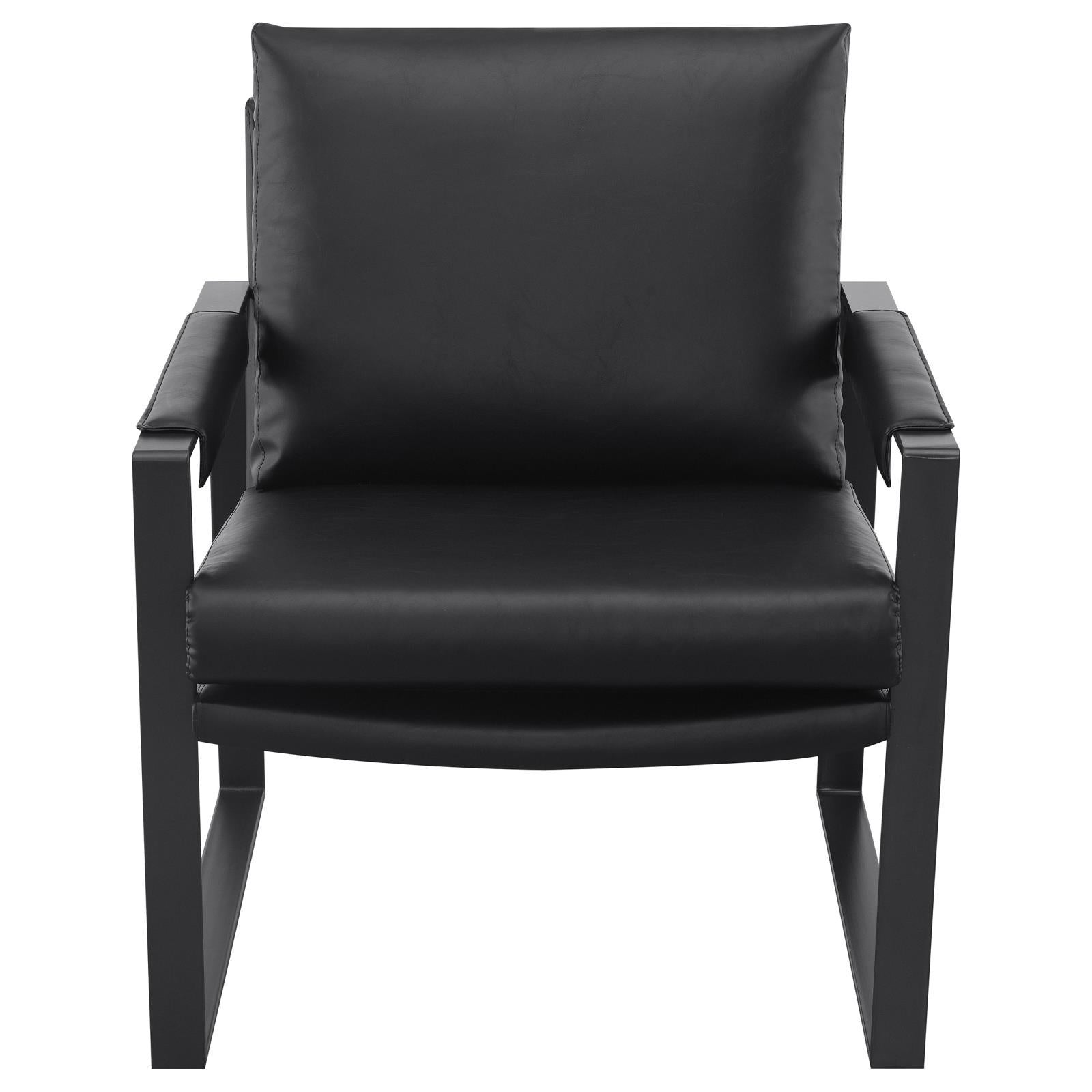  Coaster Furniture Rosalind 903021 Upholstered Track Arm Accent Chair - Black IMAGE 3
