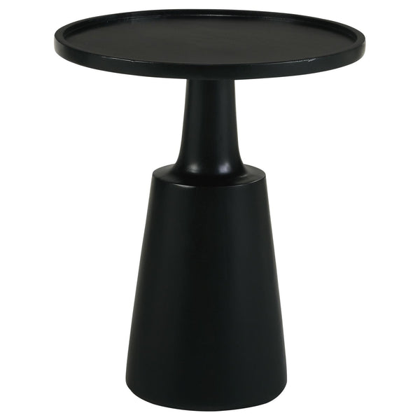 Coaster Furniture Ixia 915109 Round Solid Mango Wood Accent Side Table - Black Stain
