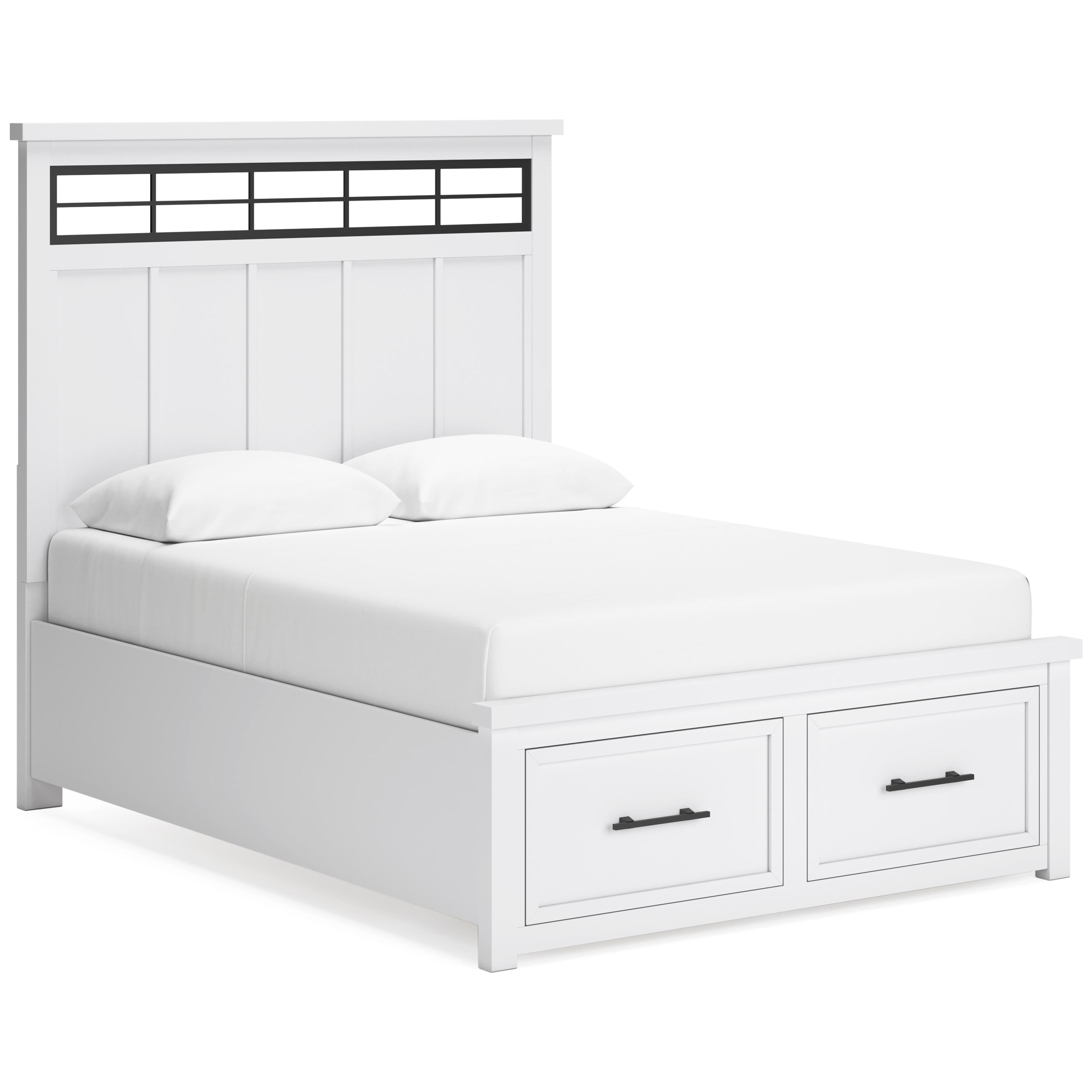  Size_Queen --  Benchcraft Ashbryn Panel Bed with Storage IMAGE 1