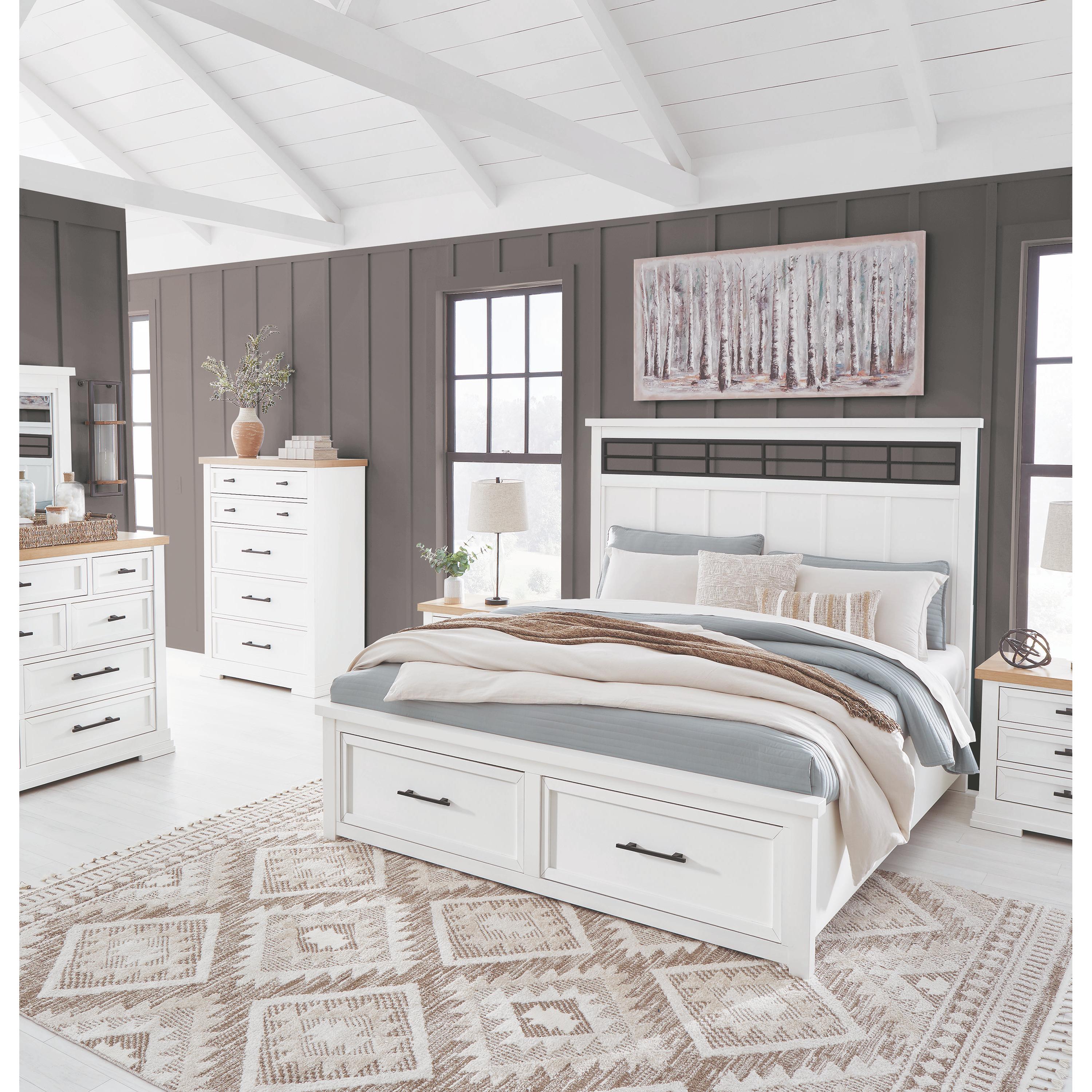  Size_Queen --  Benchcraft Ashbryn Panel Bed with Storage IMAGE 10