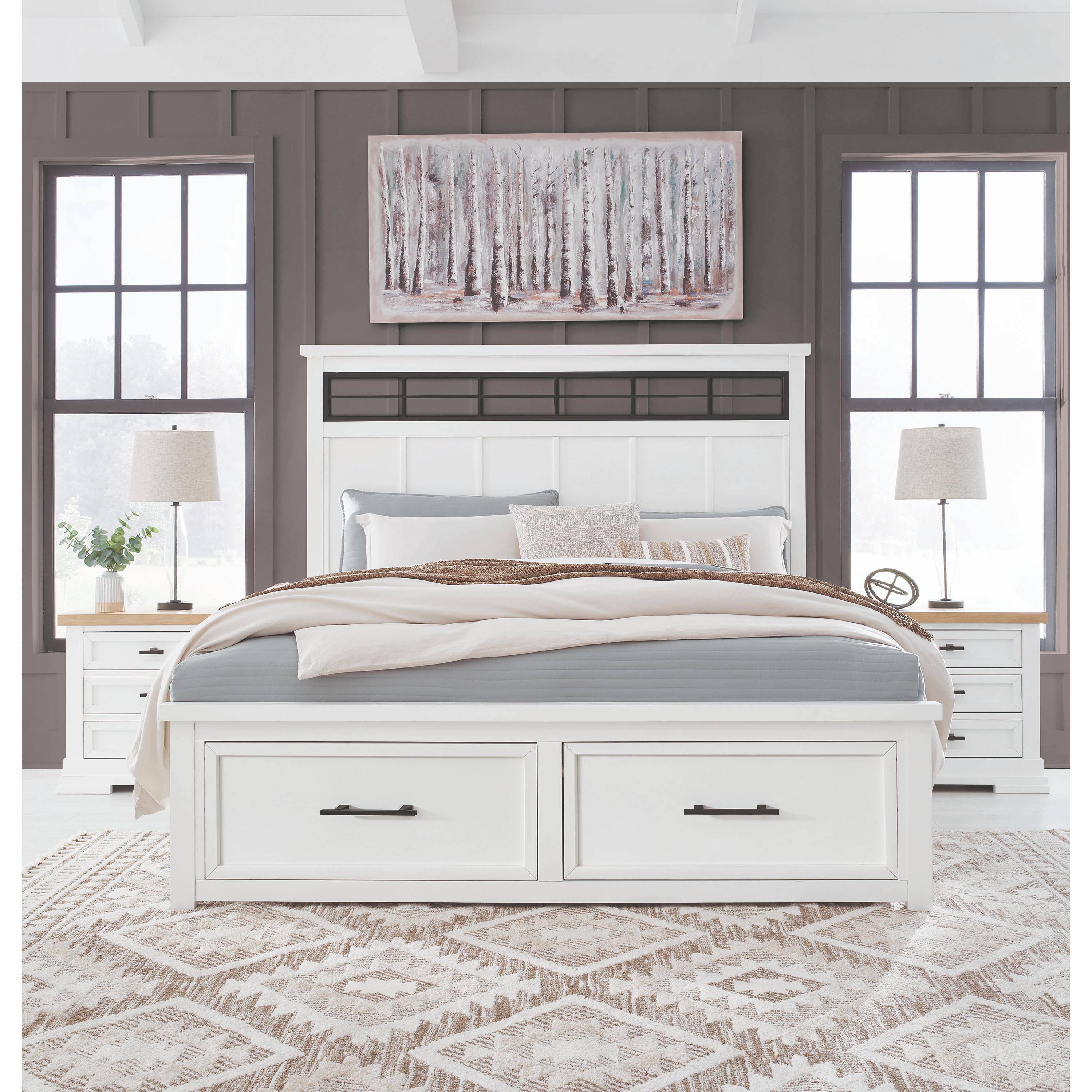  Size_Queen --  Benchcraft Ashbryn Panel Bed with Storage IMAGE 11