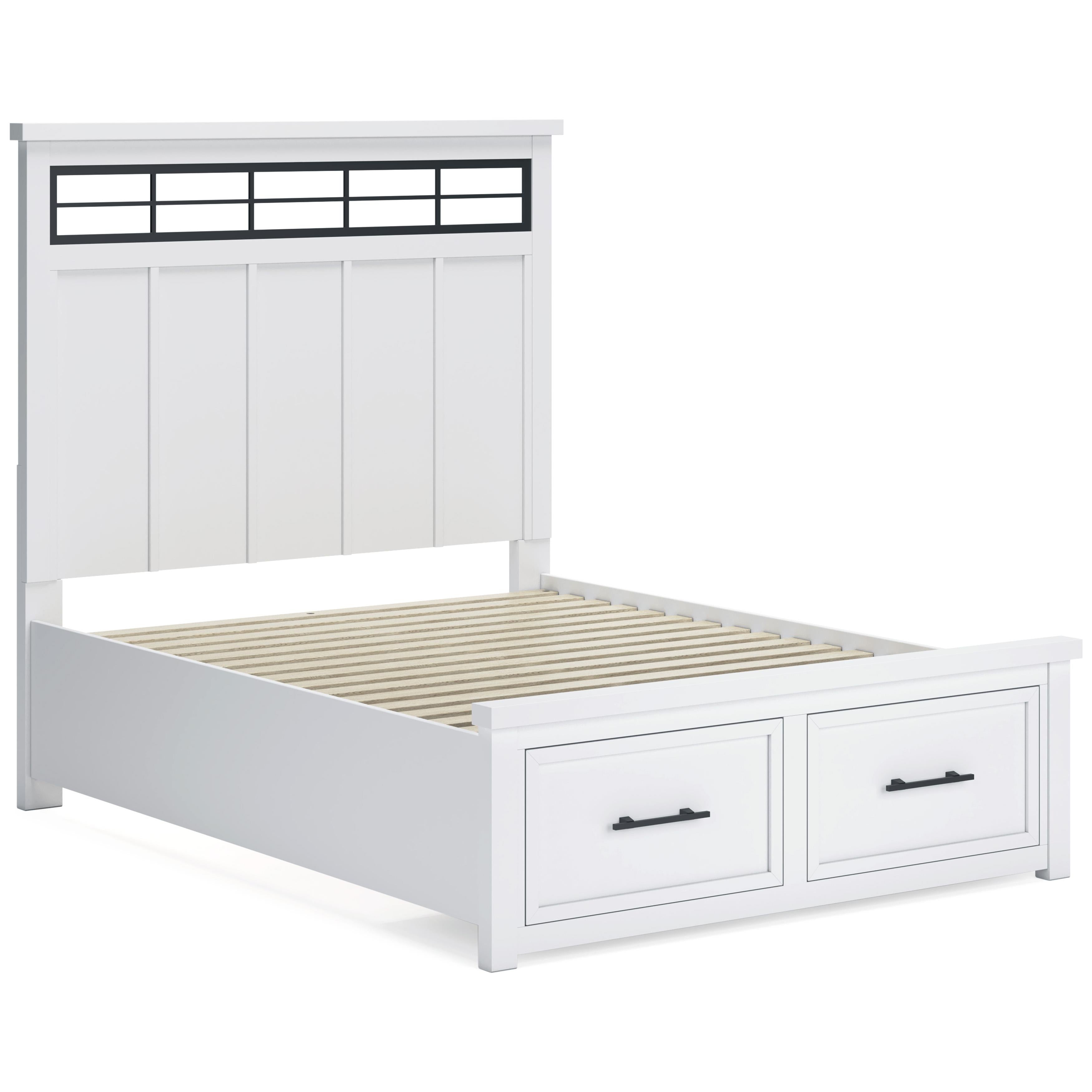  Size_Queen --  Benchcraft Ashbryn Panel Bed with Storage IMAGE 5