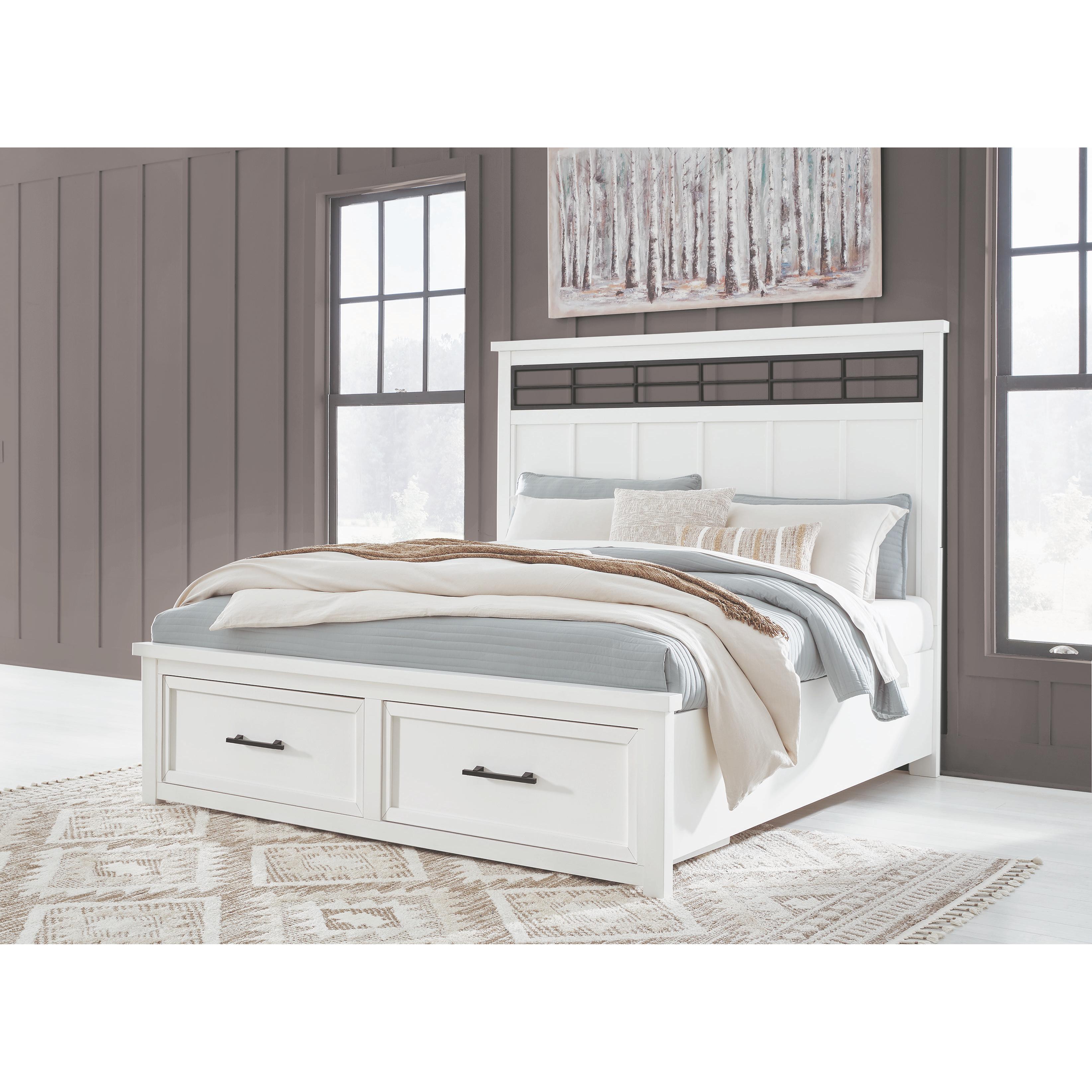  Size_Queen --  Benchcraft Ashbryn Panel Bed with Storage IMAGE 6