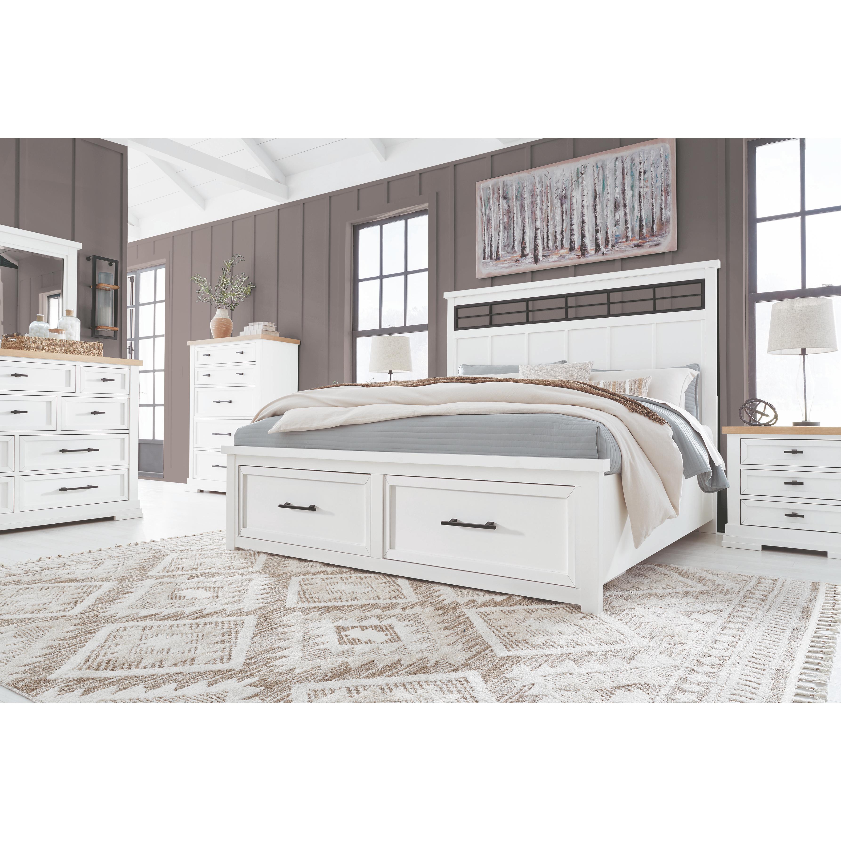  Size_Queen --  Benchcraft Ashbryn Panel Bed with Storage IMAGE 8