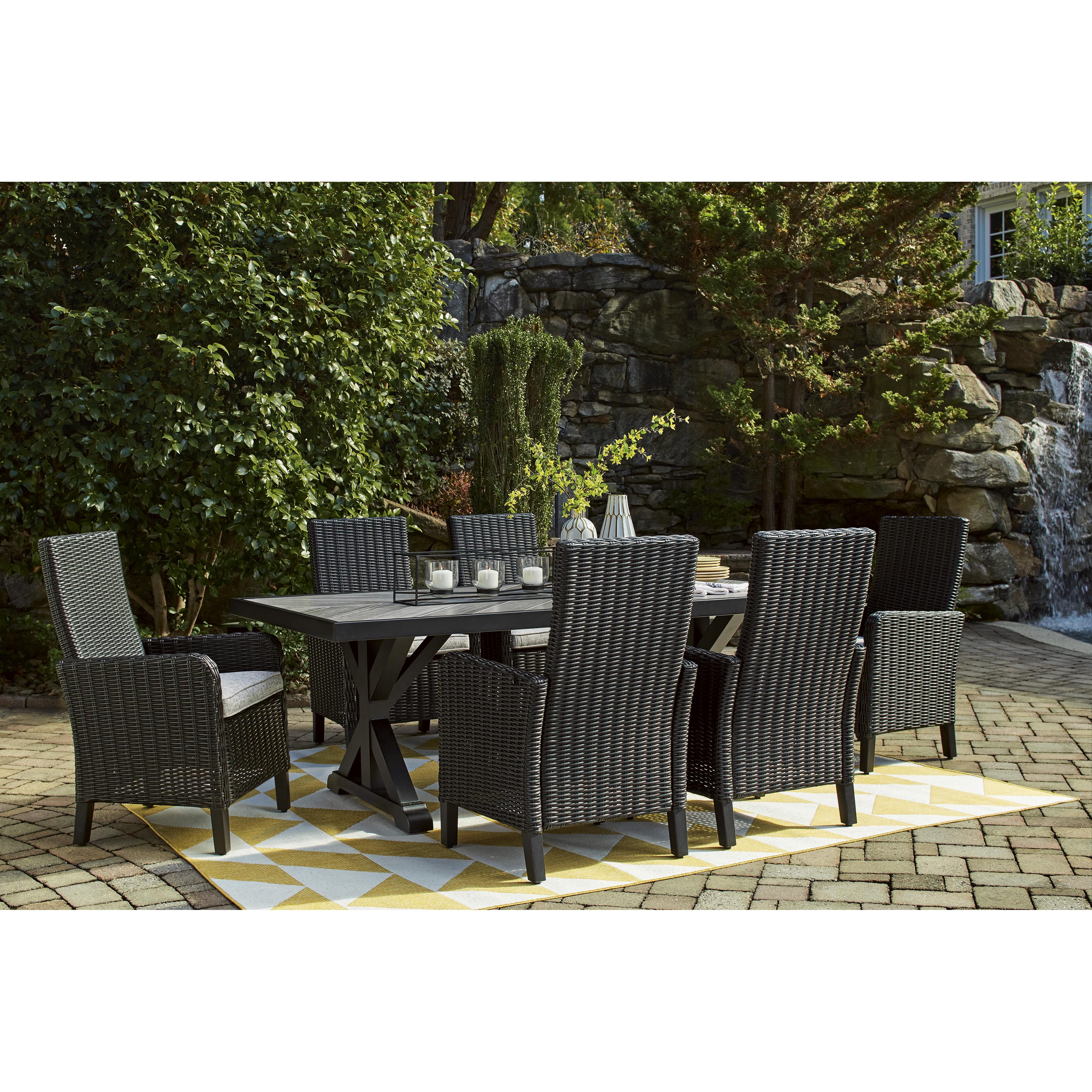  Signature Design by Ashley Beachcroft P792-625 Rectangular Dining Table with Umbrella Option IMAGE 11