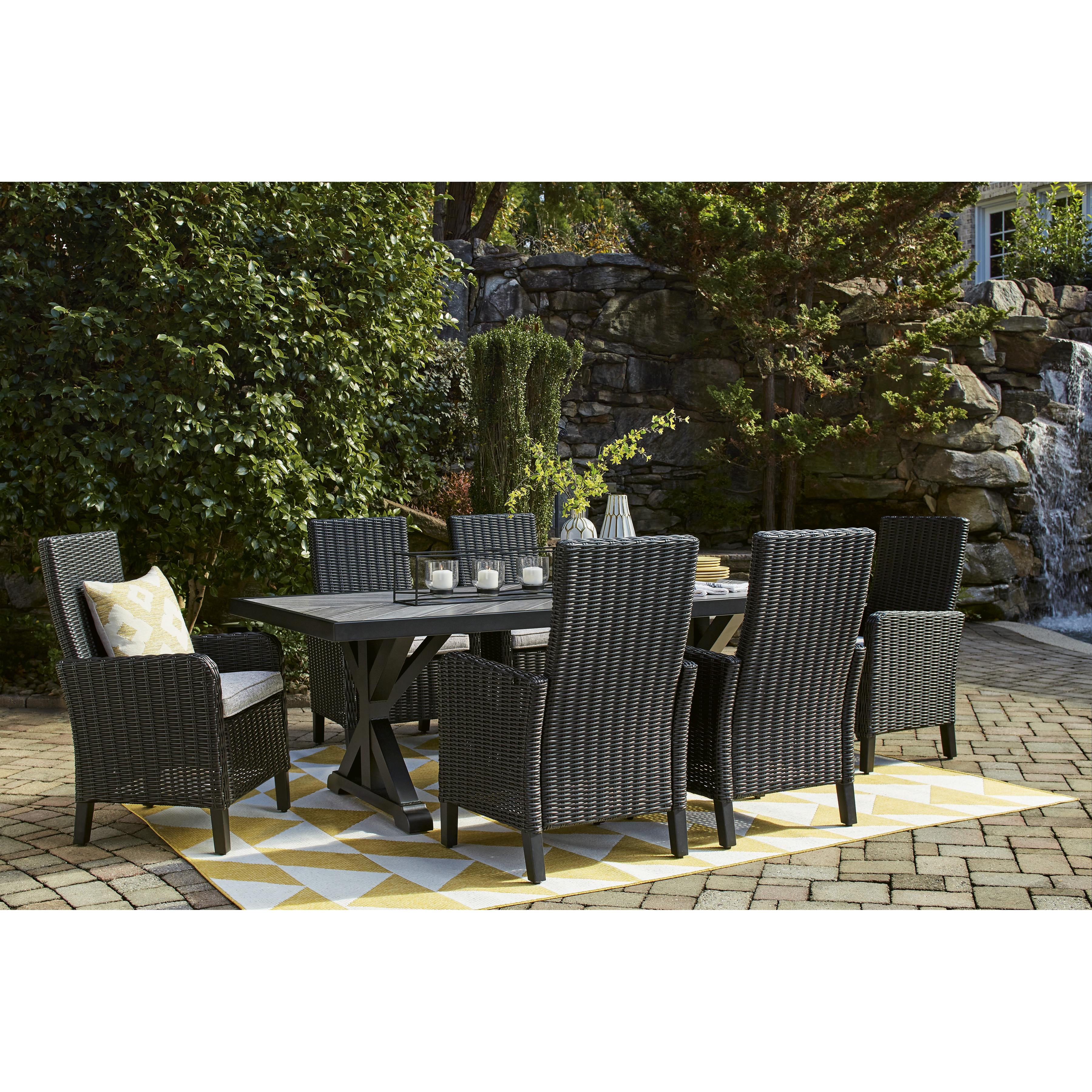  Signature Design by Ashley Beachcroft P792-625 Rectangular Dining Table with Umbrella Option IMAGE 12