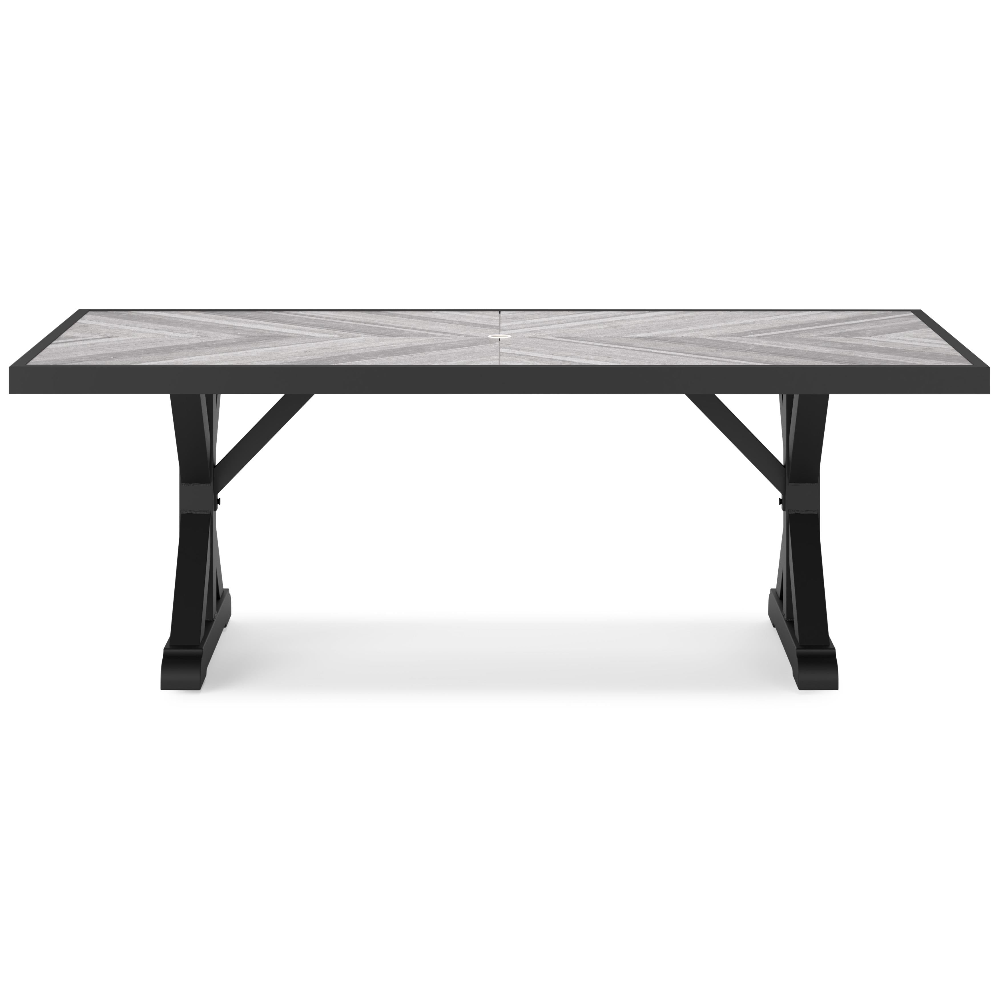  Signature Design by Ashley Beachcroft P792-625 Rectangular Dining Table with Umbrella Option IMAGE 2