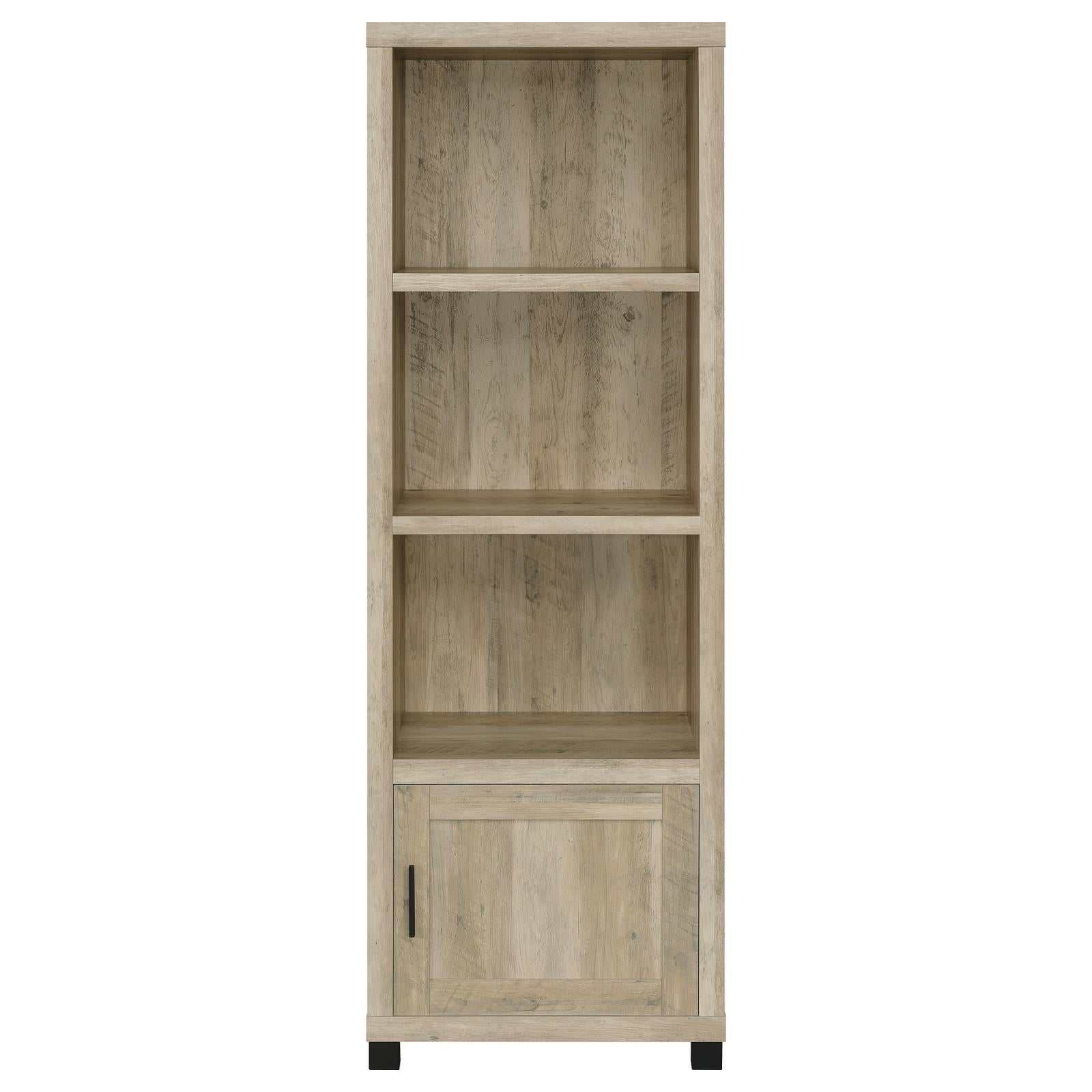  Coaster Furniture Sachin 707746 3-shelf Engineered Wood Media Tower - Distressed Pine IMAGE 4