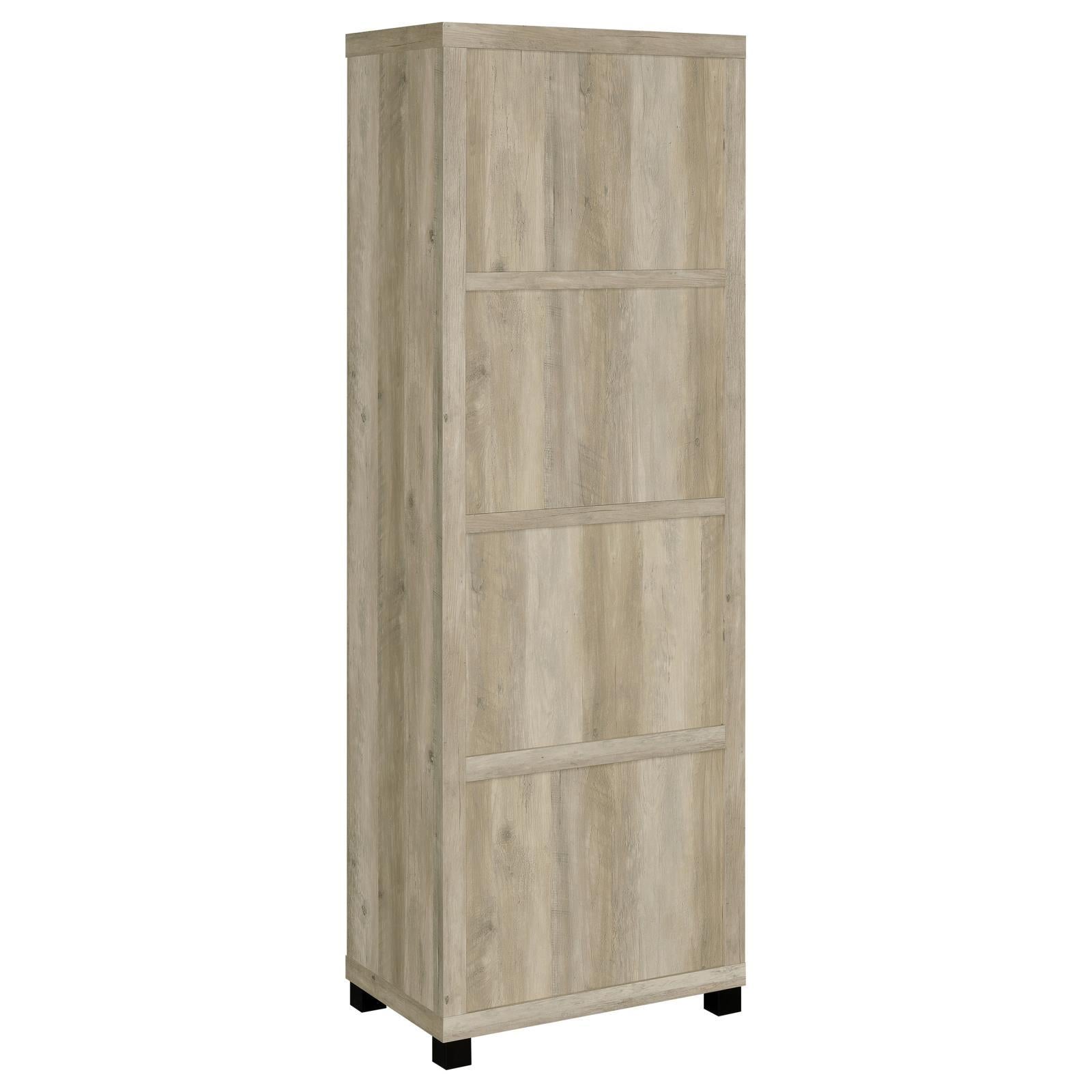  Coaster Furniture Sachin 707746 3-shelf Engineered Wood Media Tower - Distressed Pine IMAGE 6