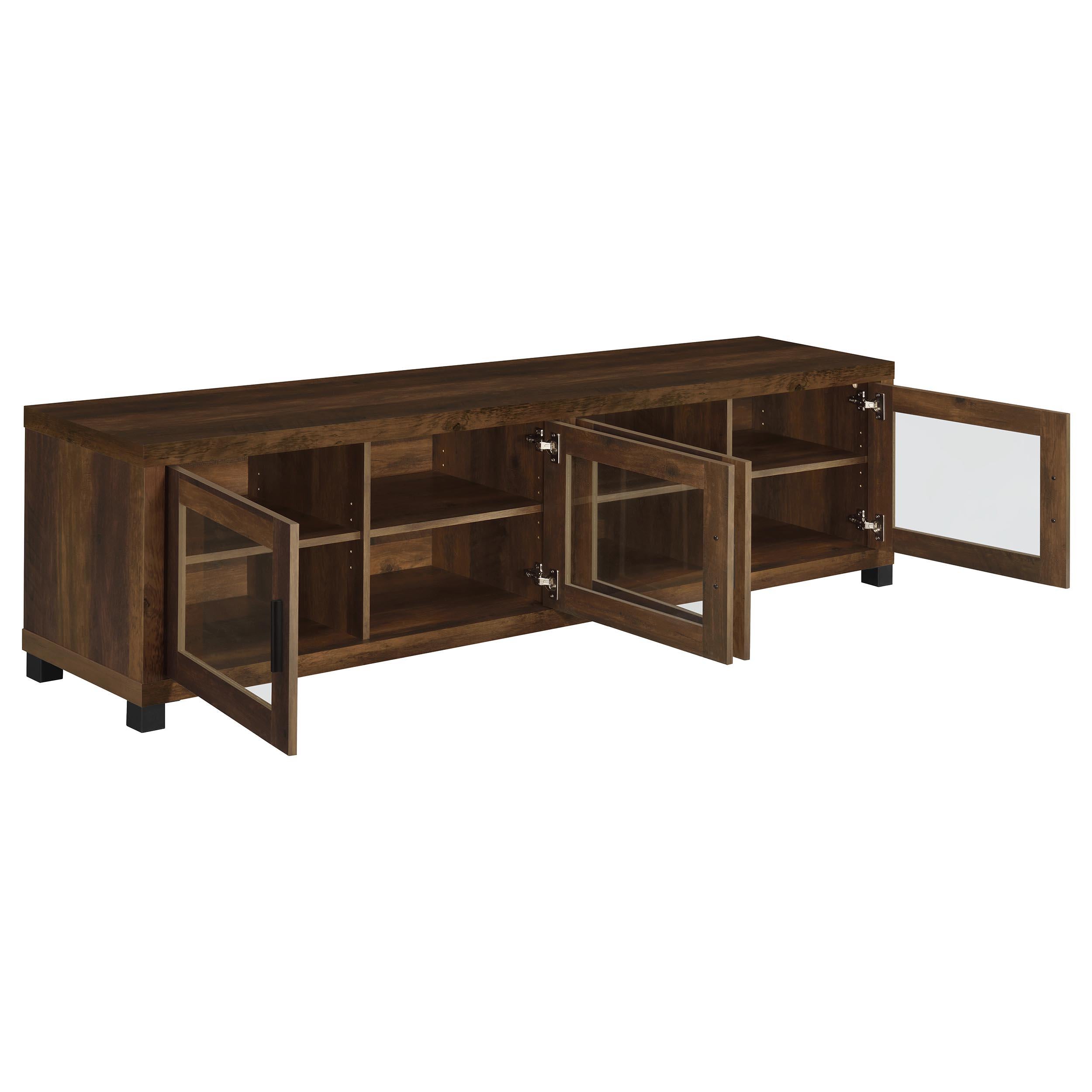  Coaster Furniture Sachin 736293-SET 3-piece Entertainment Center with 79" TV Stand - Dark Pine IMAGE 10