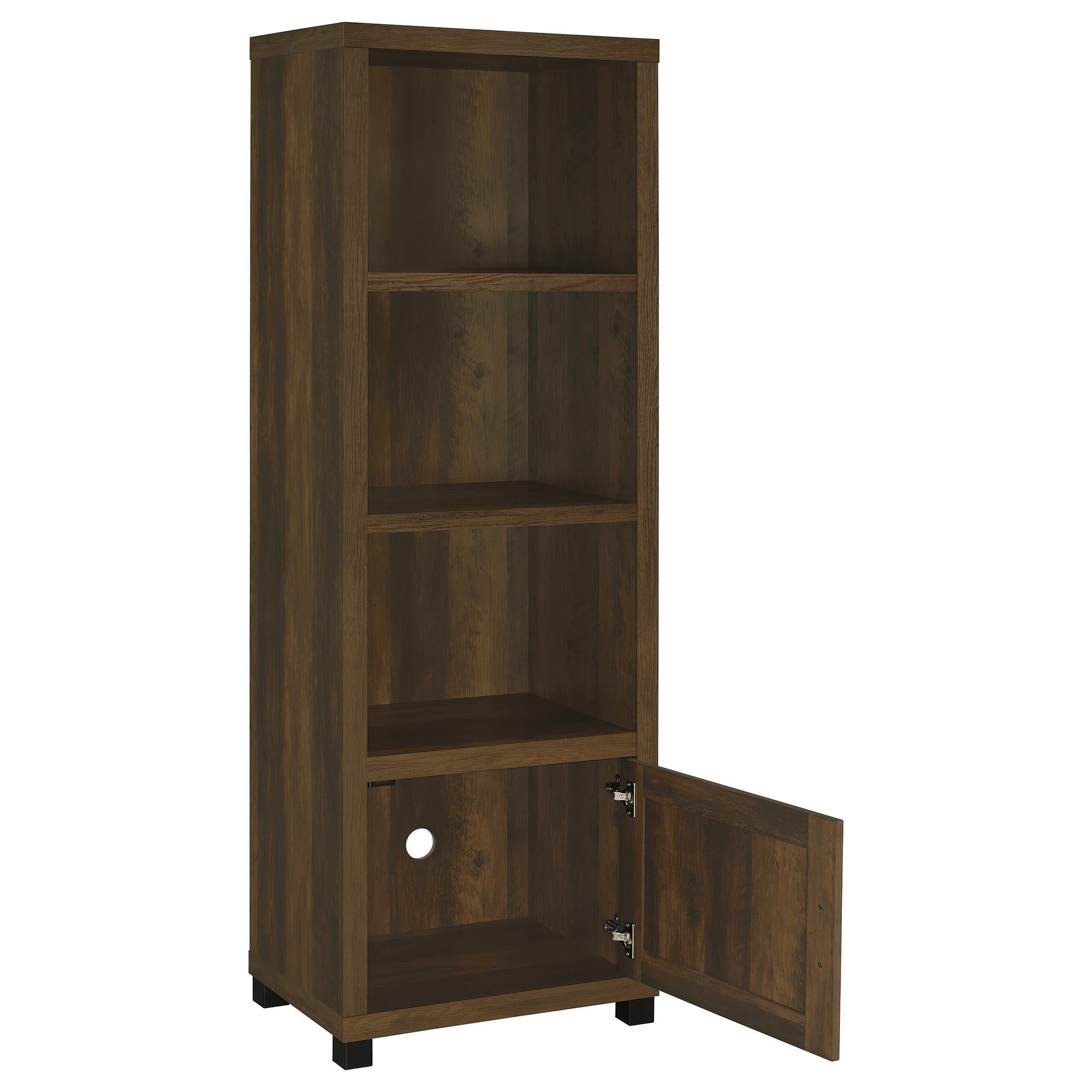  Coaster Furniture Sachin 736293-SET 3-piece Entertainment Center with 79" TV Stand - Dark Pine IMAGE 3