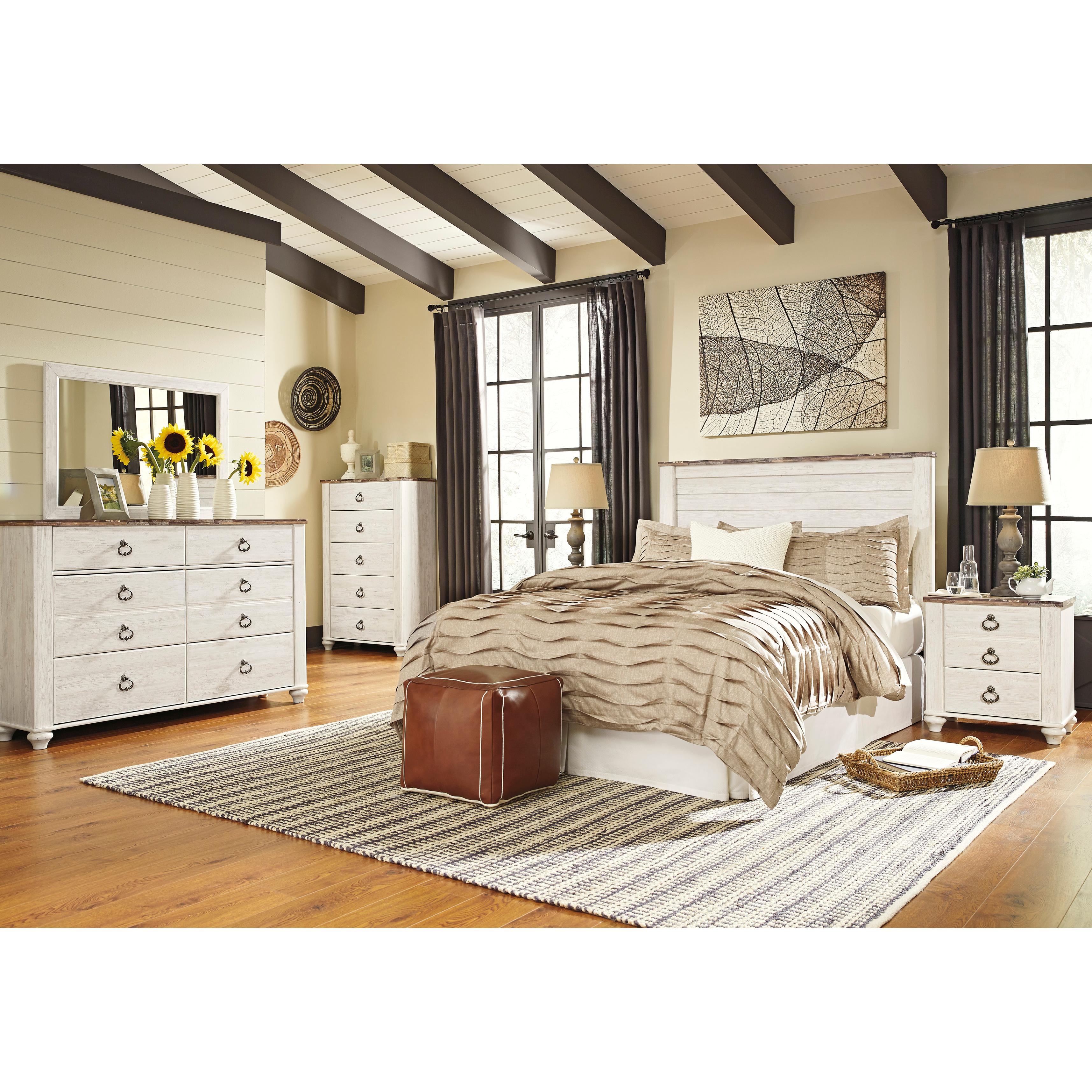  Signature Design by Ashley Willowton B267-57 Queen Panel Headboard IMAGE 5