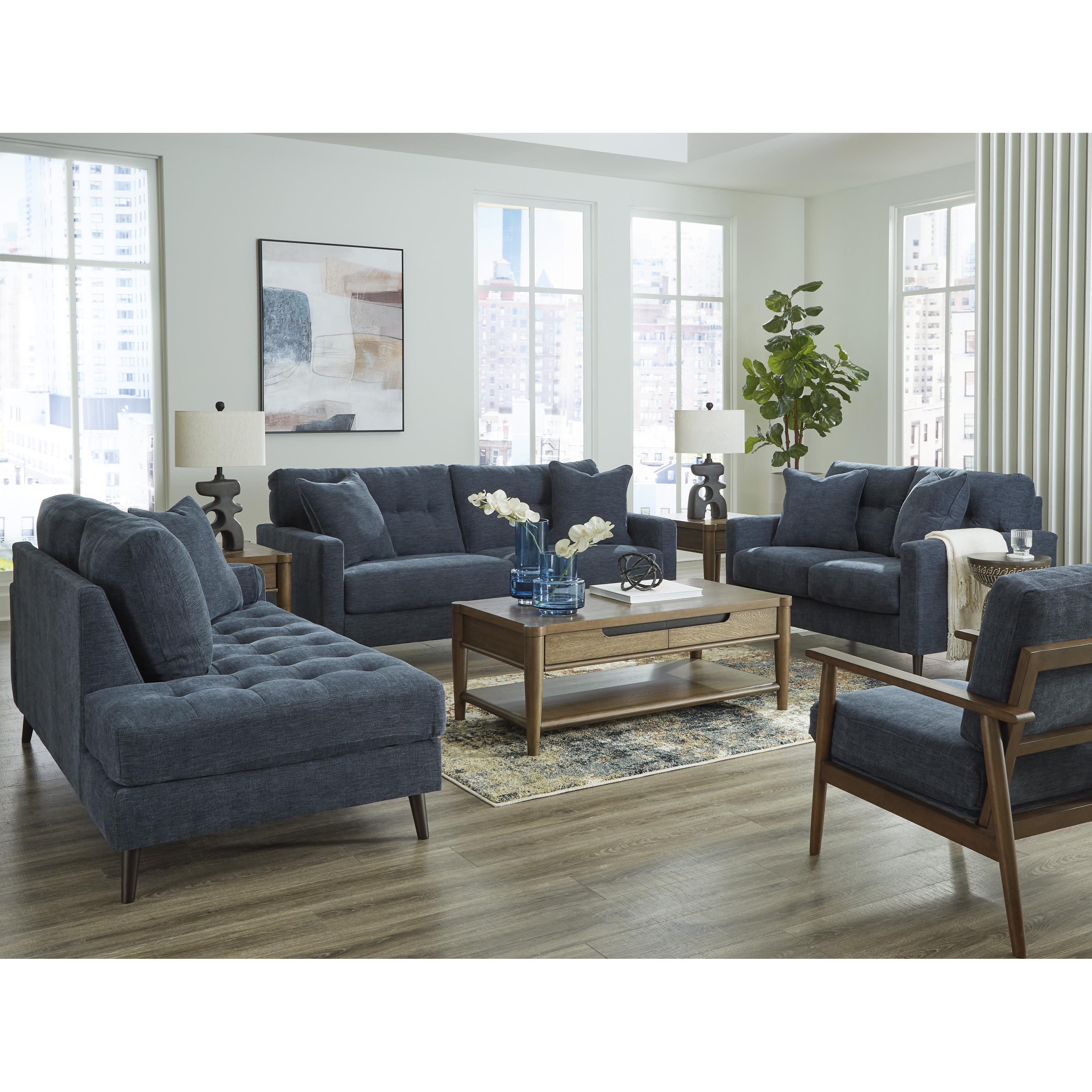  Manufacturer Color_Navy --  Signature Design by Ashley Bixler Stationary Fabric Loveseat IMAGE 10