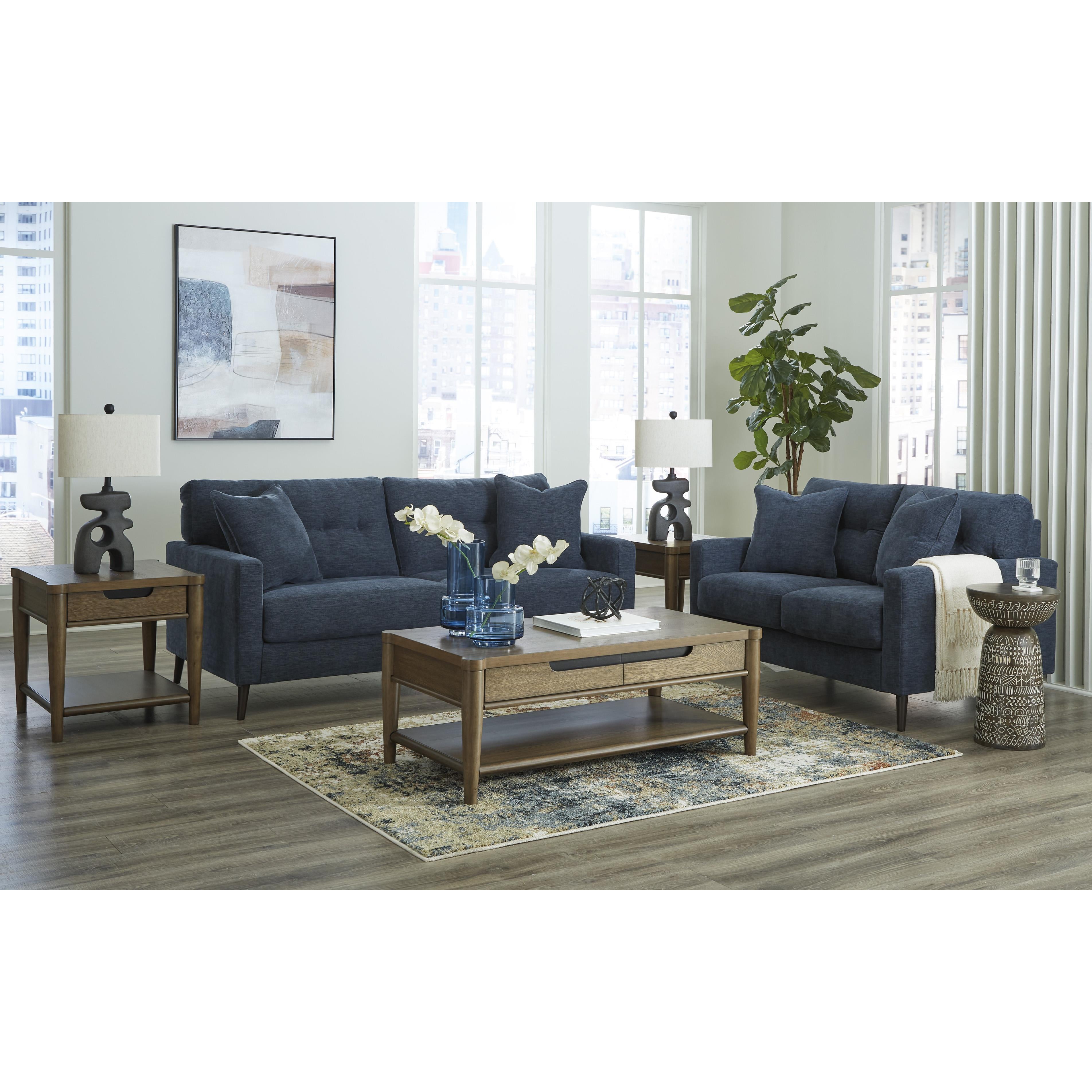  Manufacturer Color_Navy --  Signature Design by Ashley Bixler Stationary Fabric Loveseat IMAGE 7