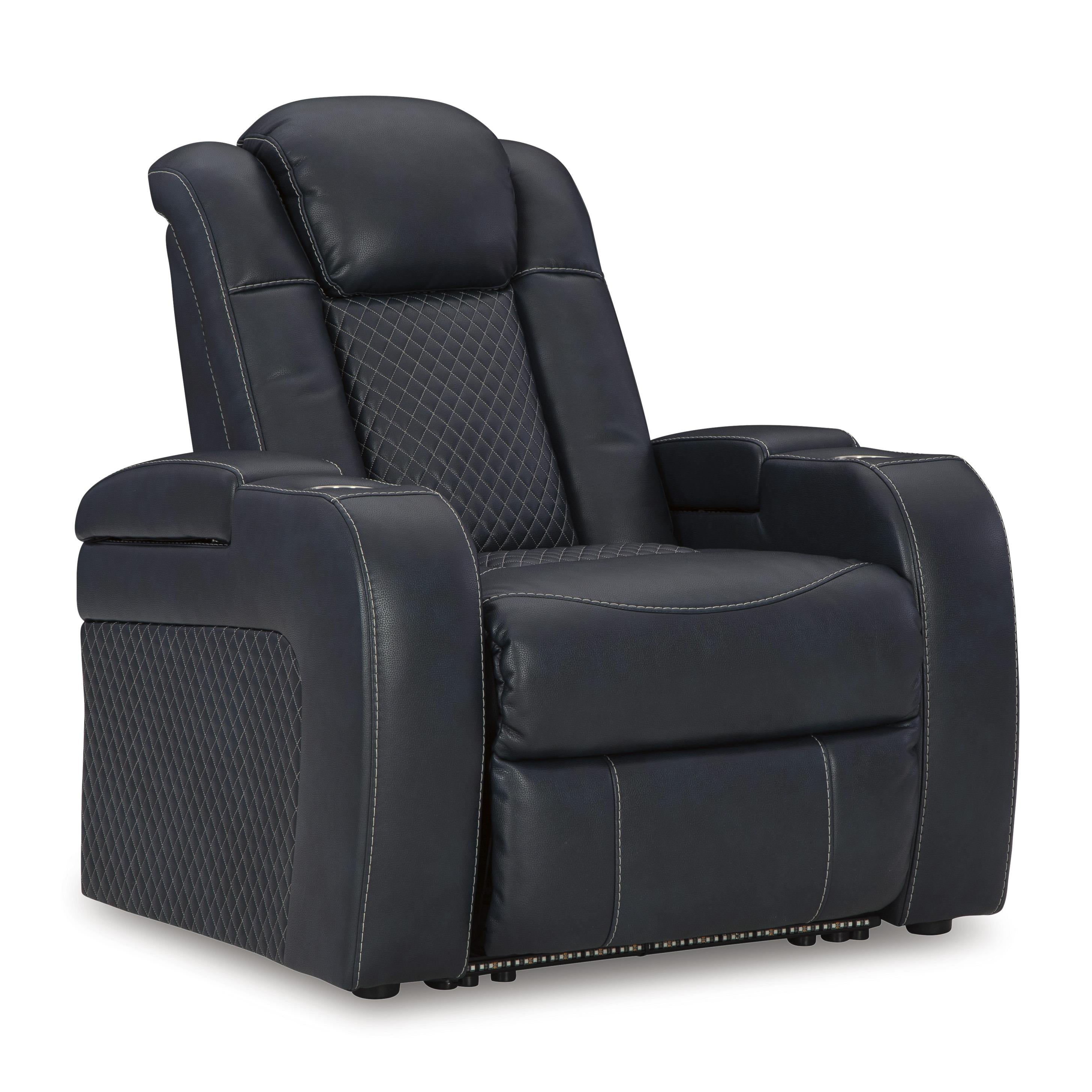  Manufacturer Color_Sapphire --  Fyne-Dyme 3660313 Power Recliner with Adjustable Headrest IMAGE 1
