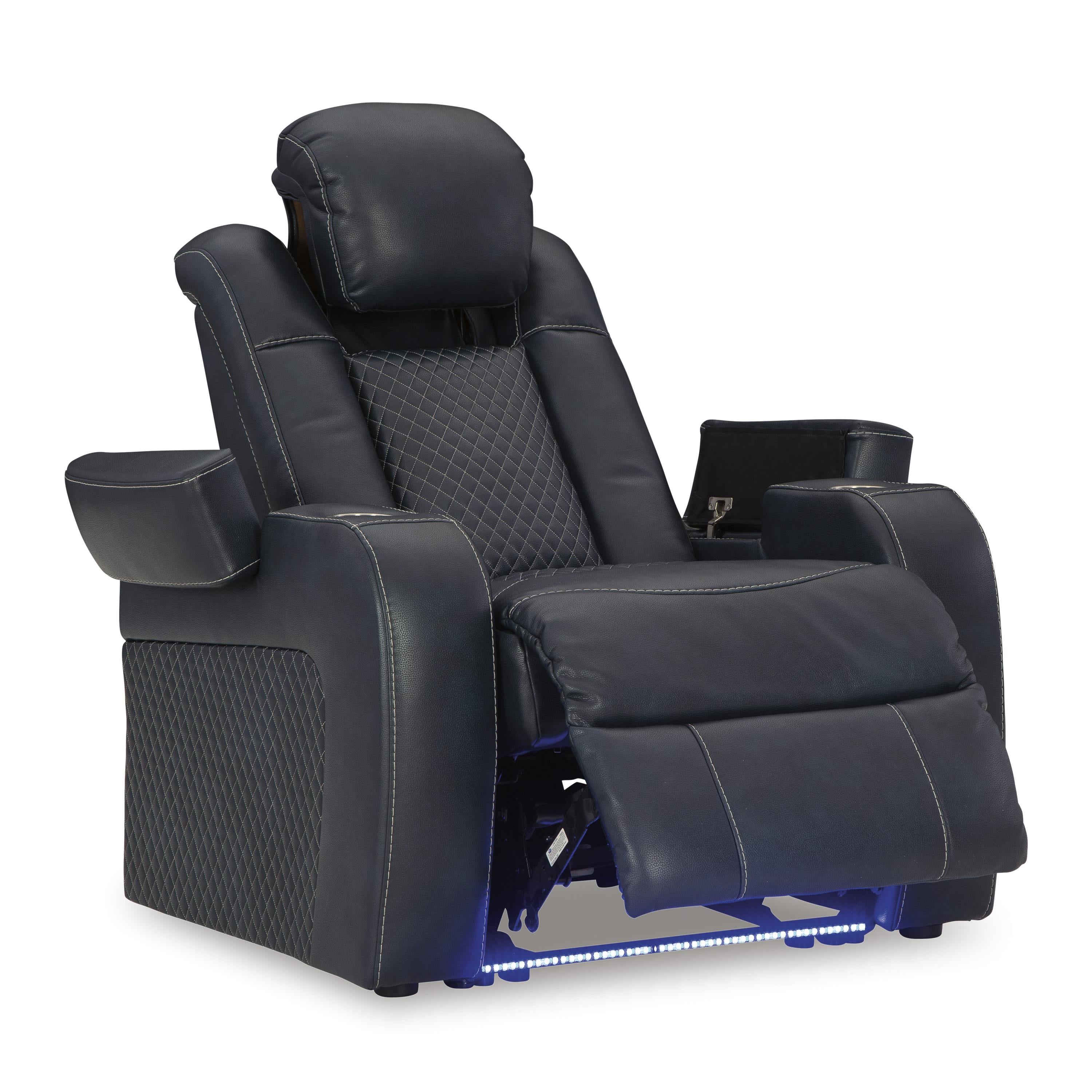  Manufacturer Color_Sapphire --  Fyne-Dyme 3660313 Power Recliner with Adjustable Headrest IMAGE 2