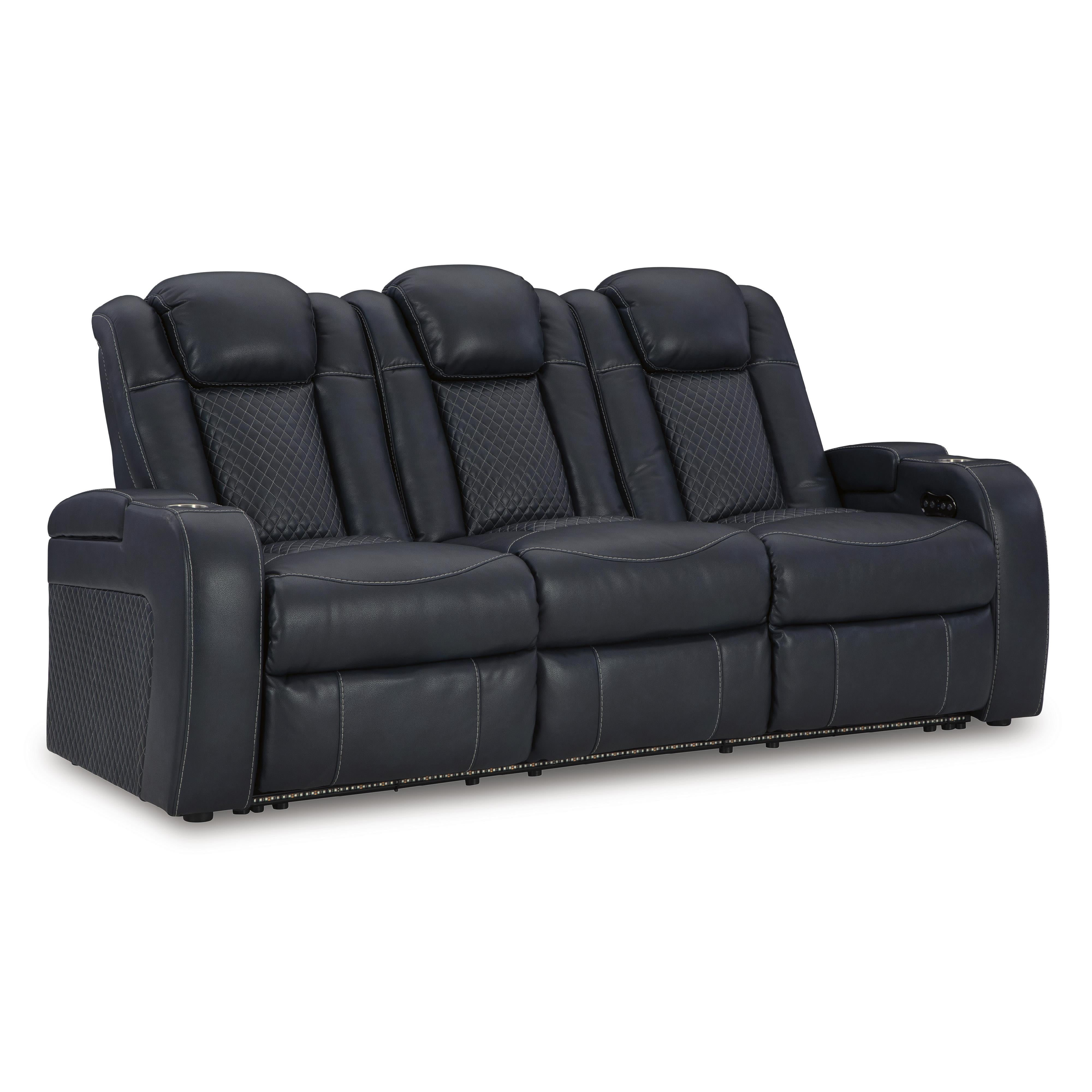  Manufacturer Color_Sapphire --  Fyne-Dyme 3660315 Power Reclining Sofa with Adjustable Headrest IMAGE 1