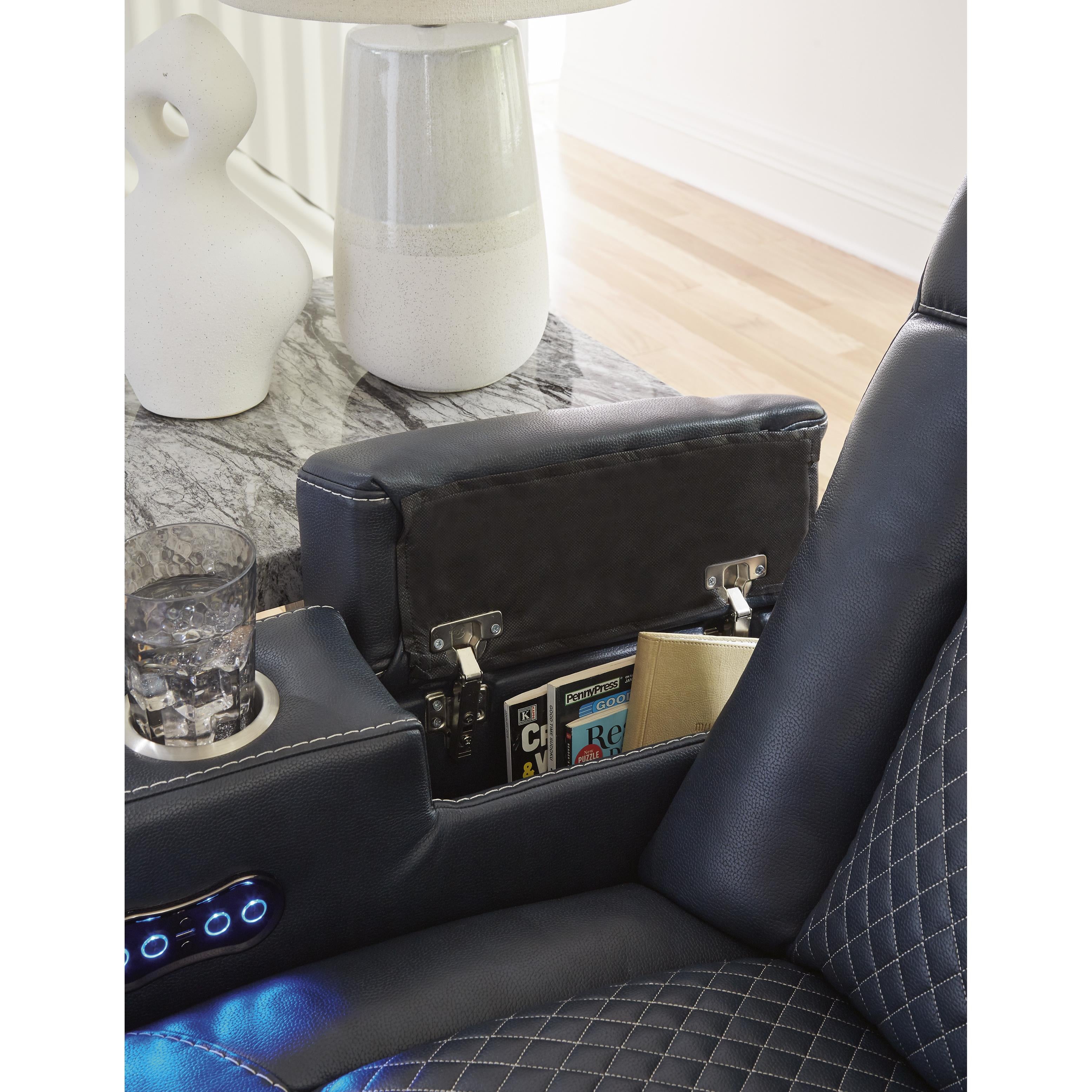  Manufacturer Color_Sapphire --  Fyne-Dyme 3660315 Power Reclining Sofa with Adjustable Headrest IMAGE 12
