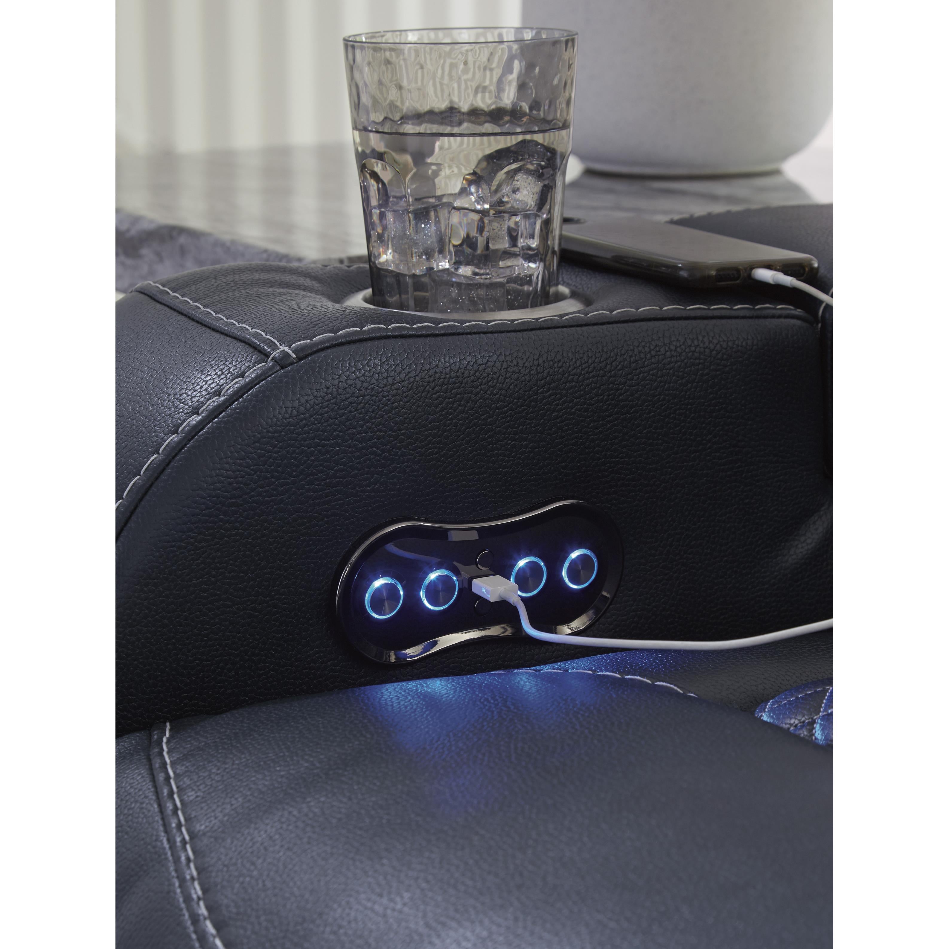  Manufacturer Color_Sapphire --  Fyne-Dyme 3660315 Power Reclining Sofa with Adjustable Headrest IMAGE 14