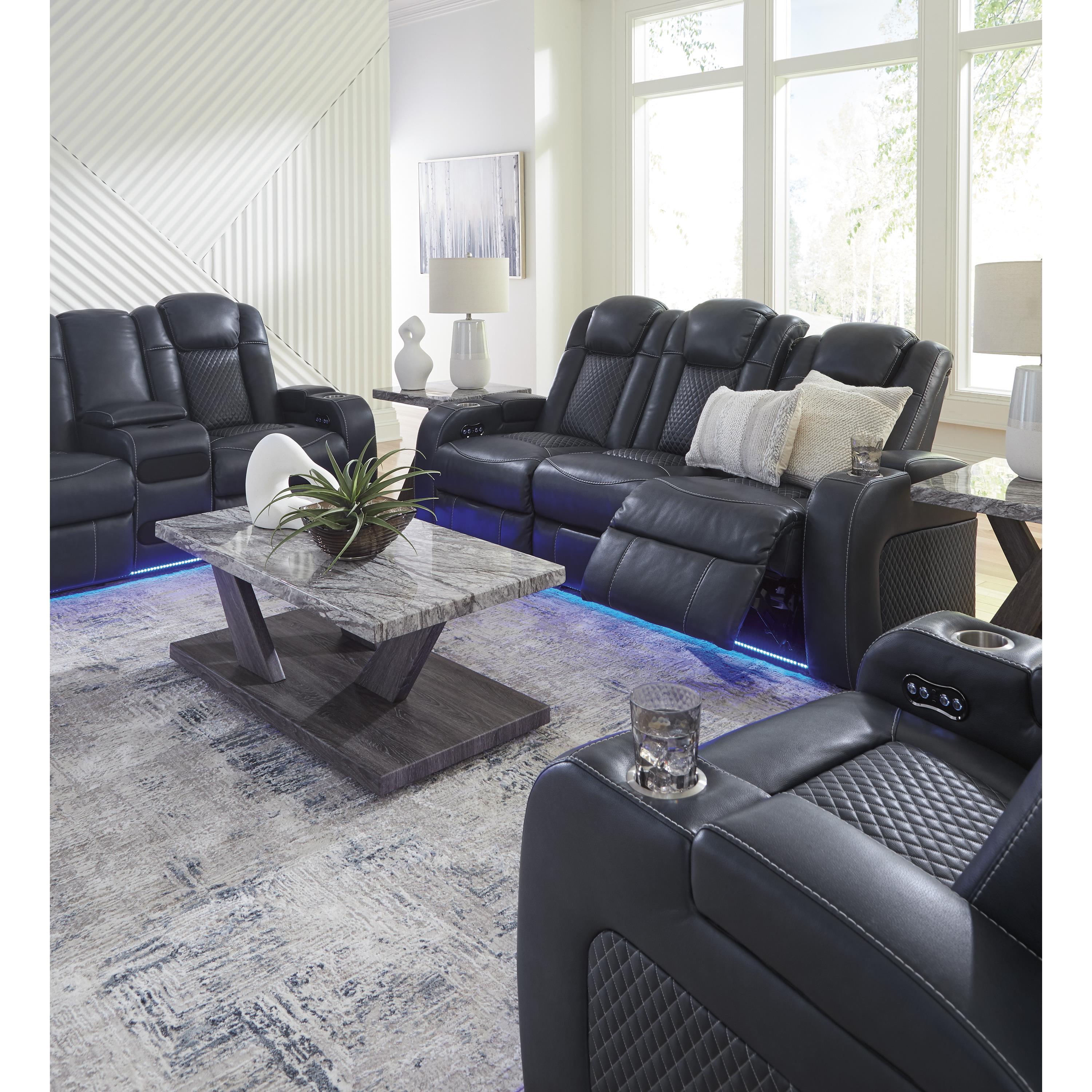  Manufacturer Color_Sapphire --  Fyne-Dyme 3660315 Power Reclining Sofa with Adjustable Headrest IMAGE 16