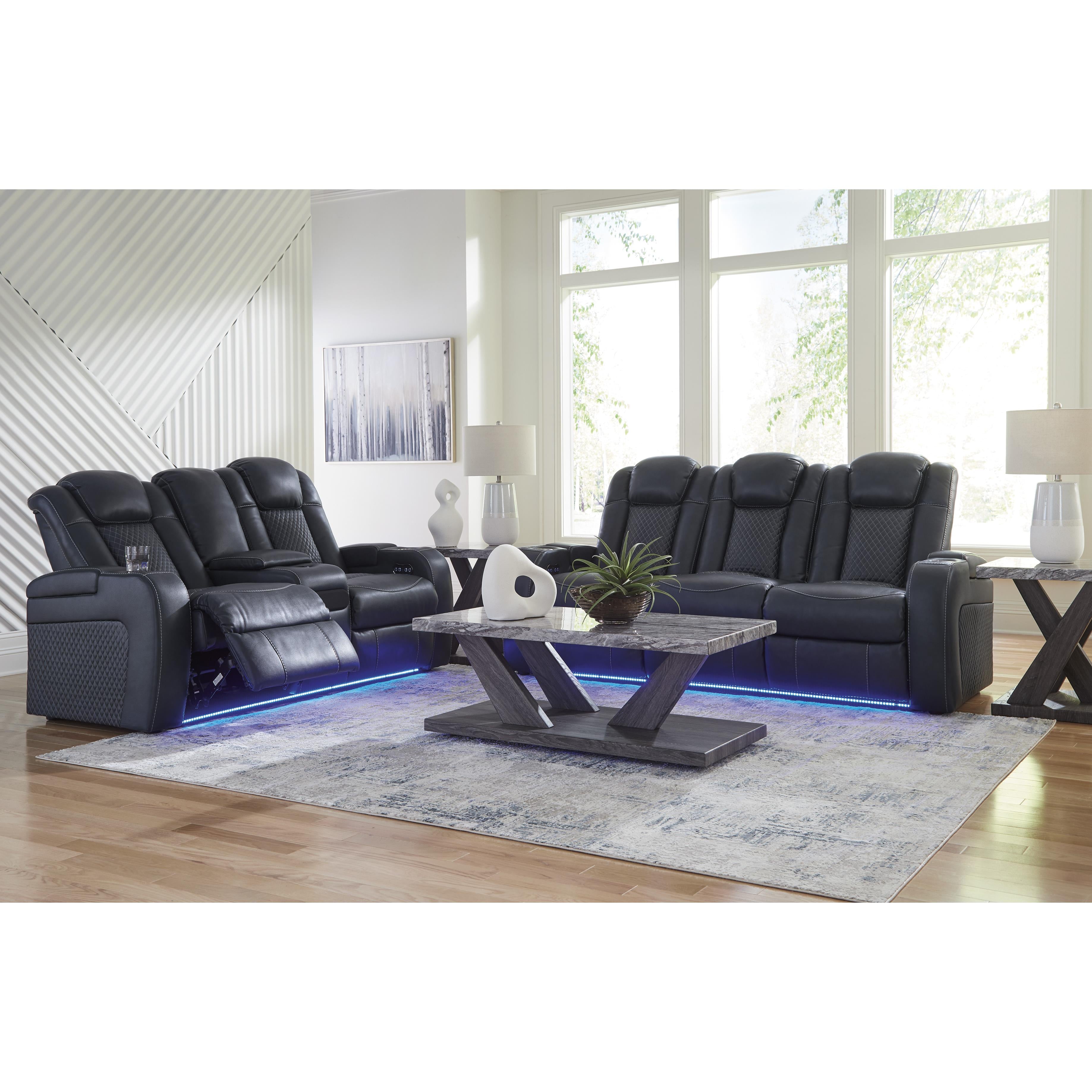  Manufacturer Color_Sapphire --  Fyne-Dyme 3660315 Power Reclining Sofa with Adjustable Headrest IMAGE 18