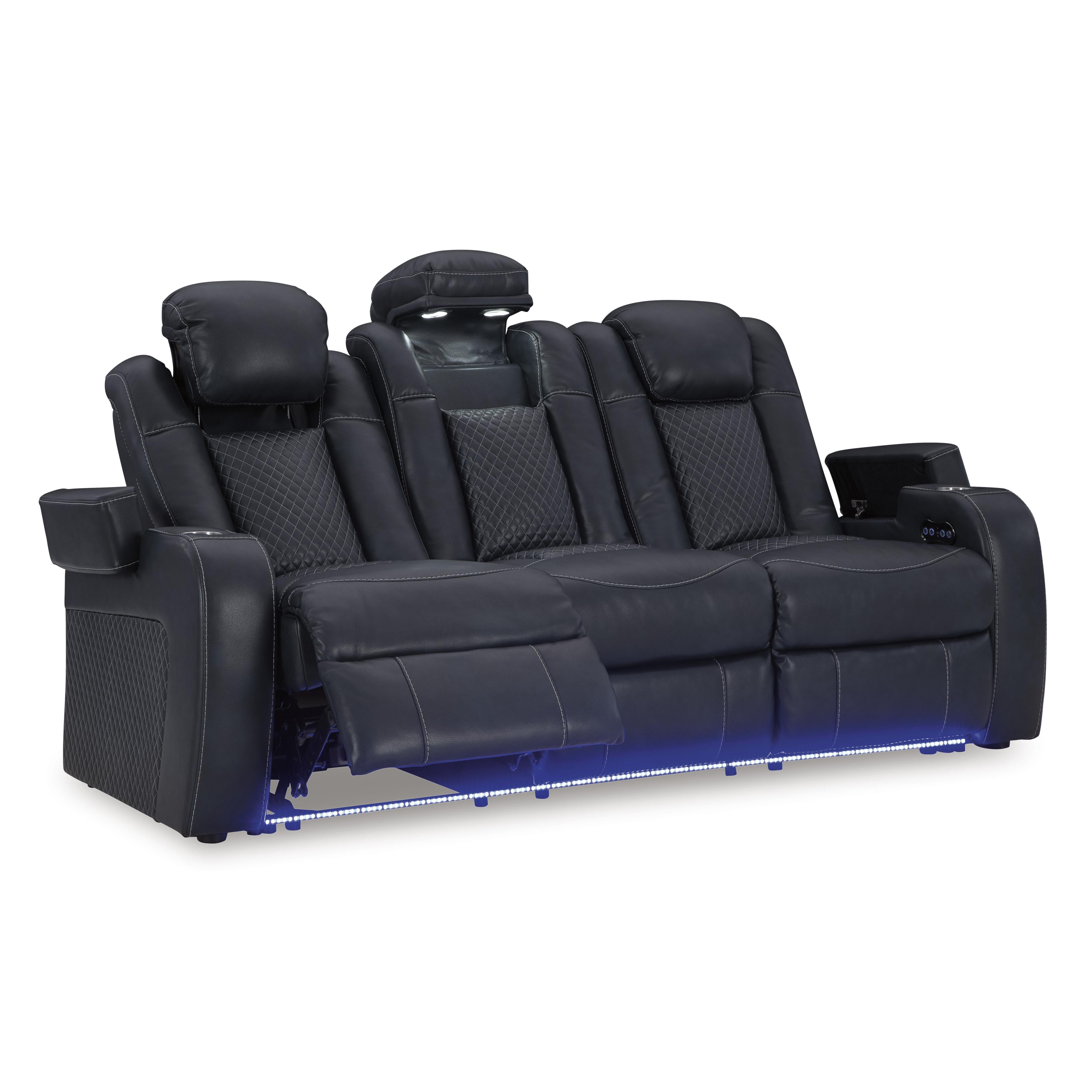  Manufacturer Color_Sapphire --  Fyne-Dyme 3660315 Power Reclining Sofa with Adjustable Headrest IMAGE 2
