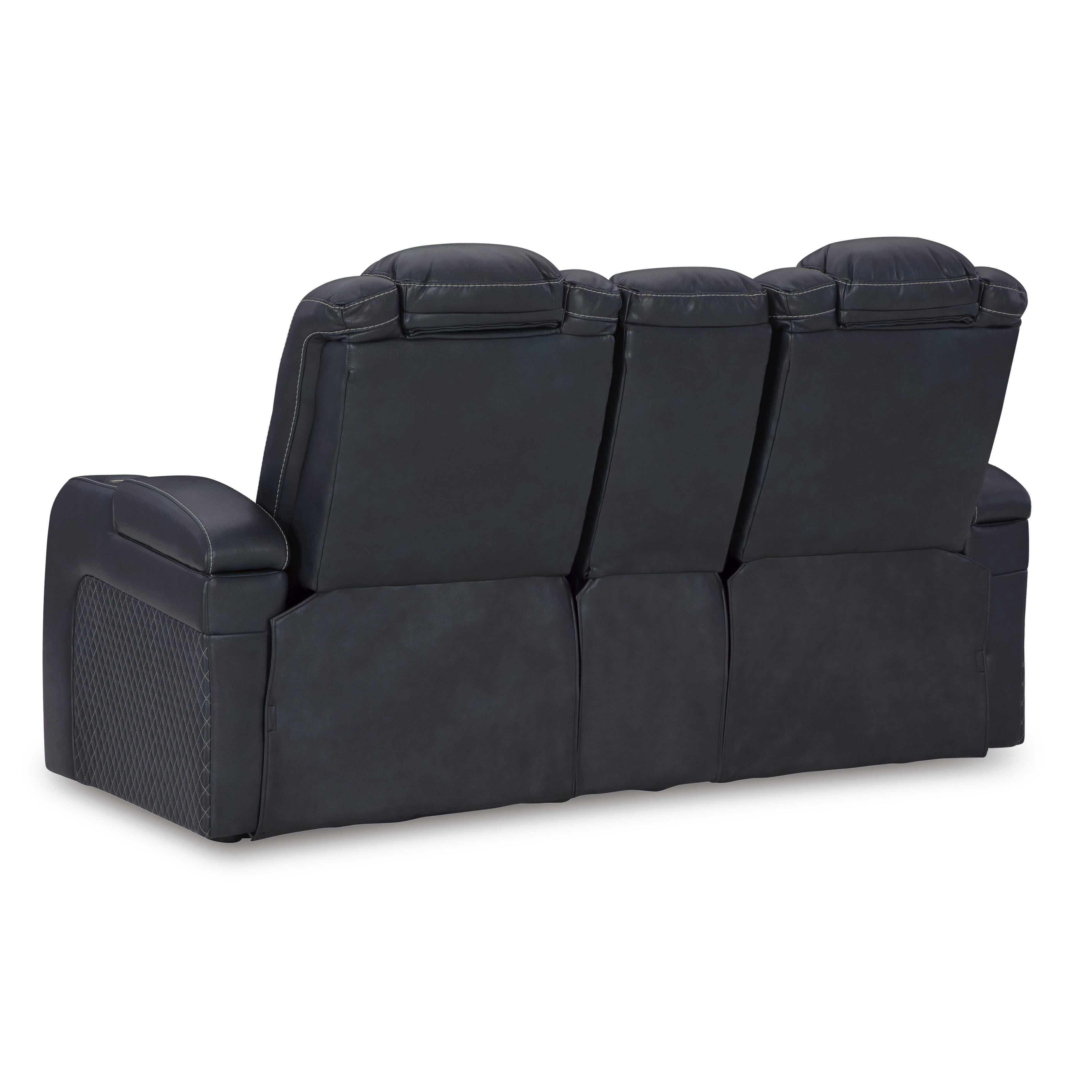  Manufacturer Color_Sapphire --  Fyne-Dyme 3660318 Power Reclining Loveseat with Console and Adjustable Headrest IMAGE 5