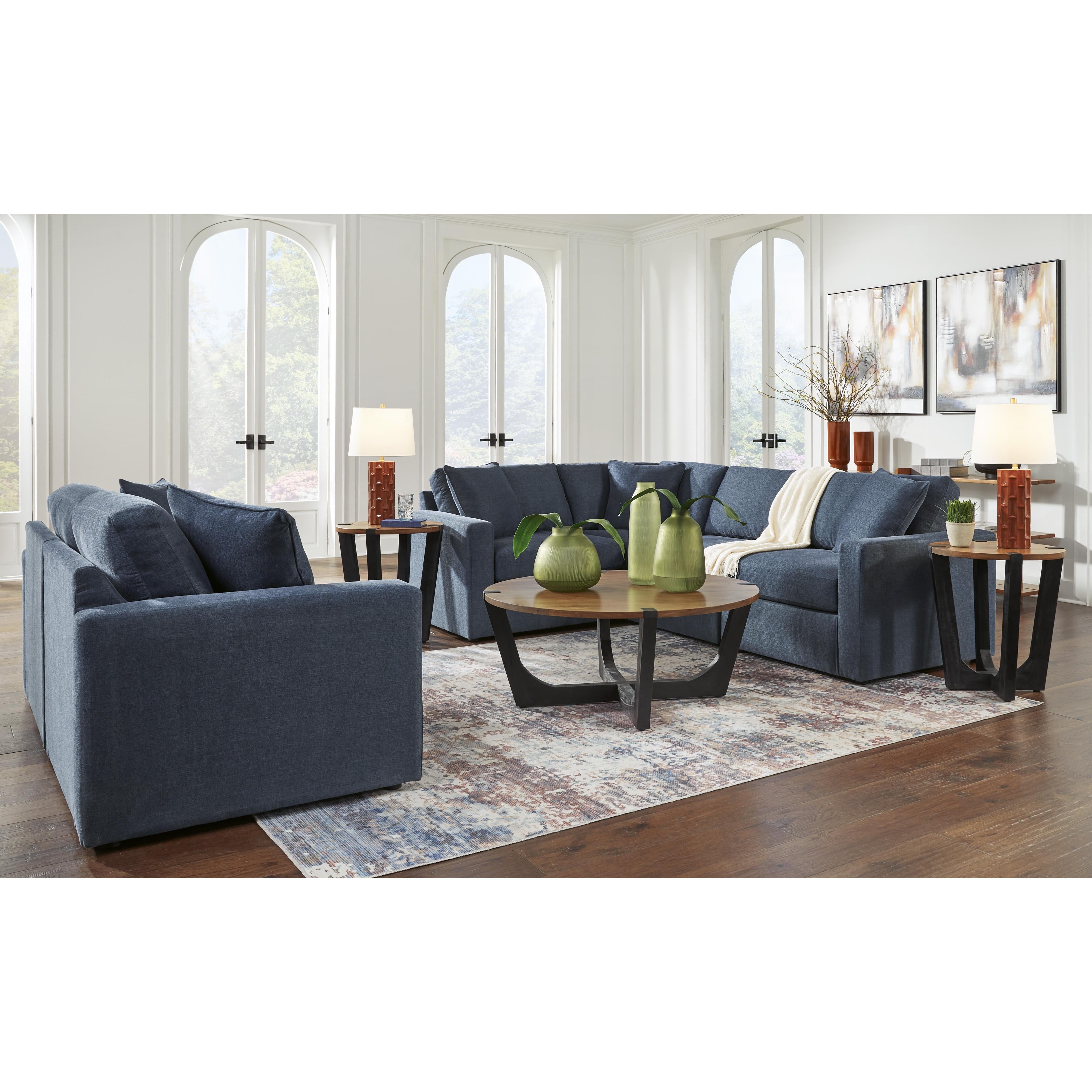  Manufacturer Color_Ink --  Signature Design by Ashley Modmax Stationary Fabric Loveseat IMAGE 2