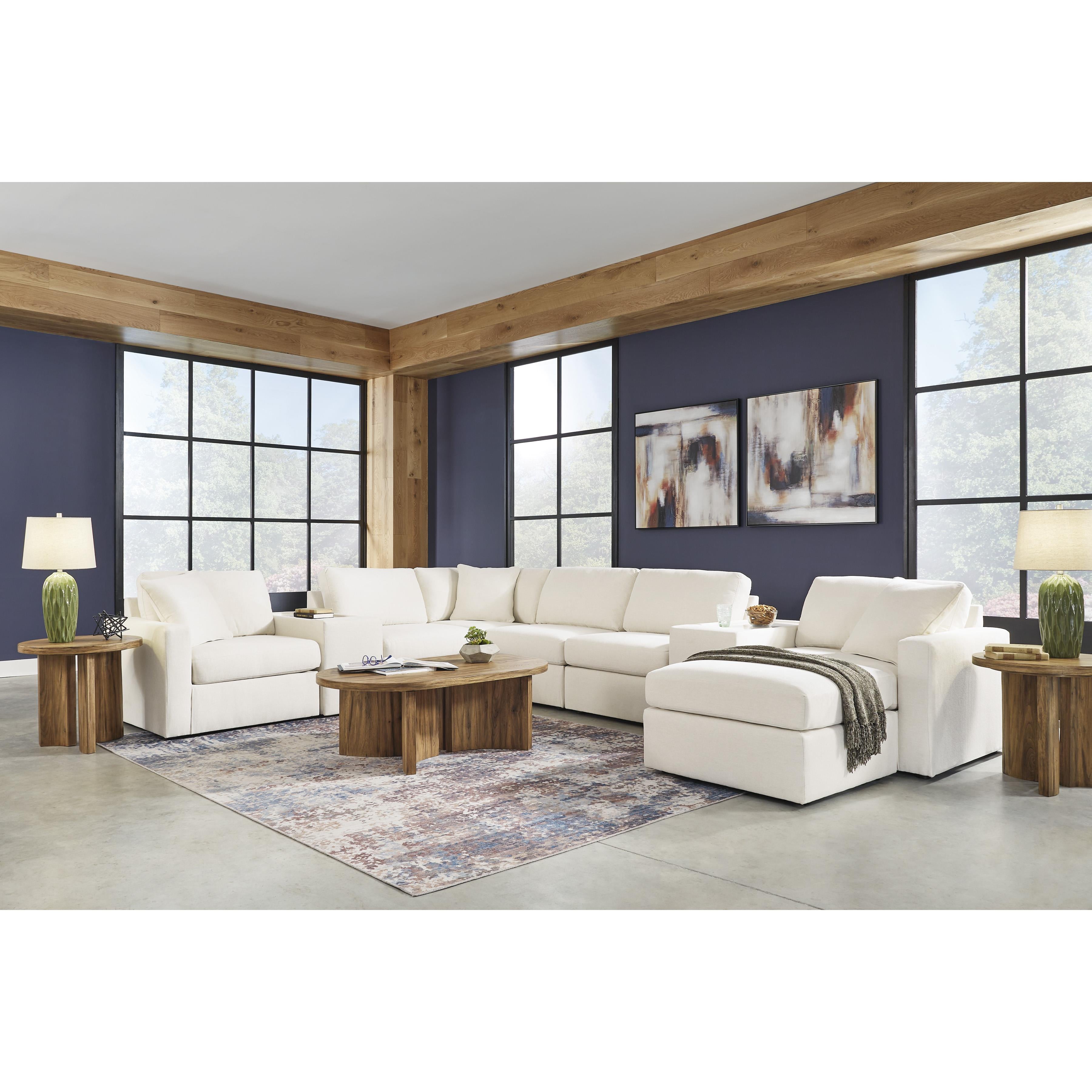  Manufacturer Color_Oyster --  Signature Design by Ashley Modmax Fabric Ottoman IMAGE 11