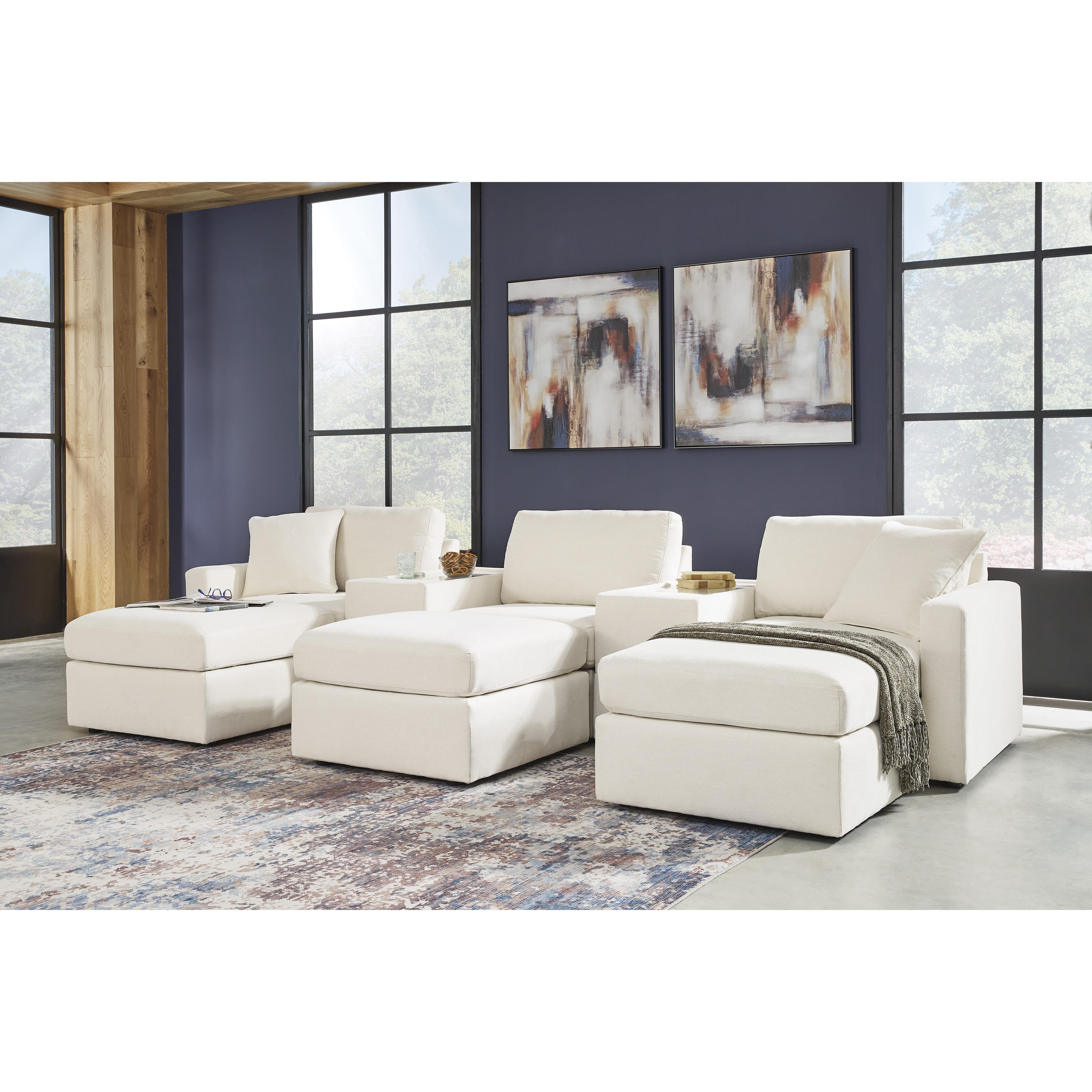  Manufacturer Color_Oyster --  Signature Design by Ashley Modmax Fabric Ottoman IMAGE 13