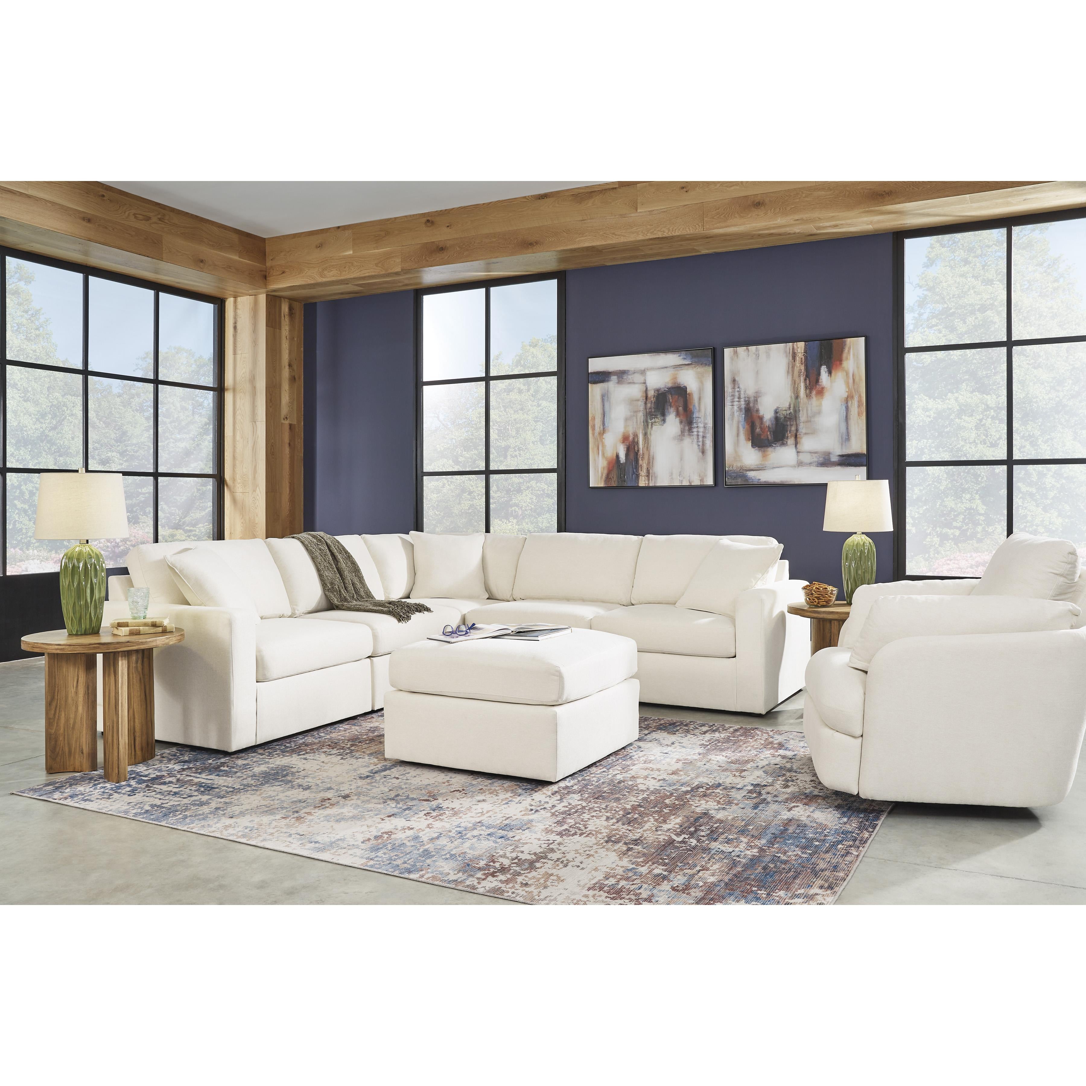  Manufacturer Color_Oyster --  Signature Design by Ashley Modmax Fabric Ottoman IMAGE 16