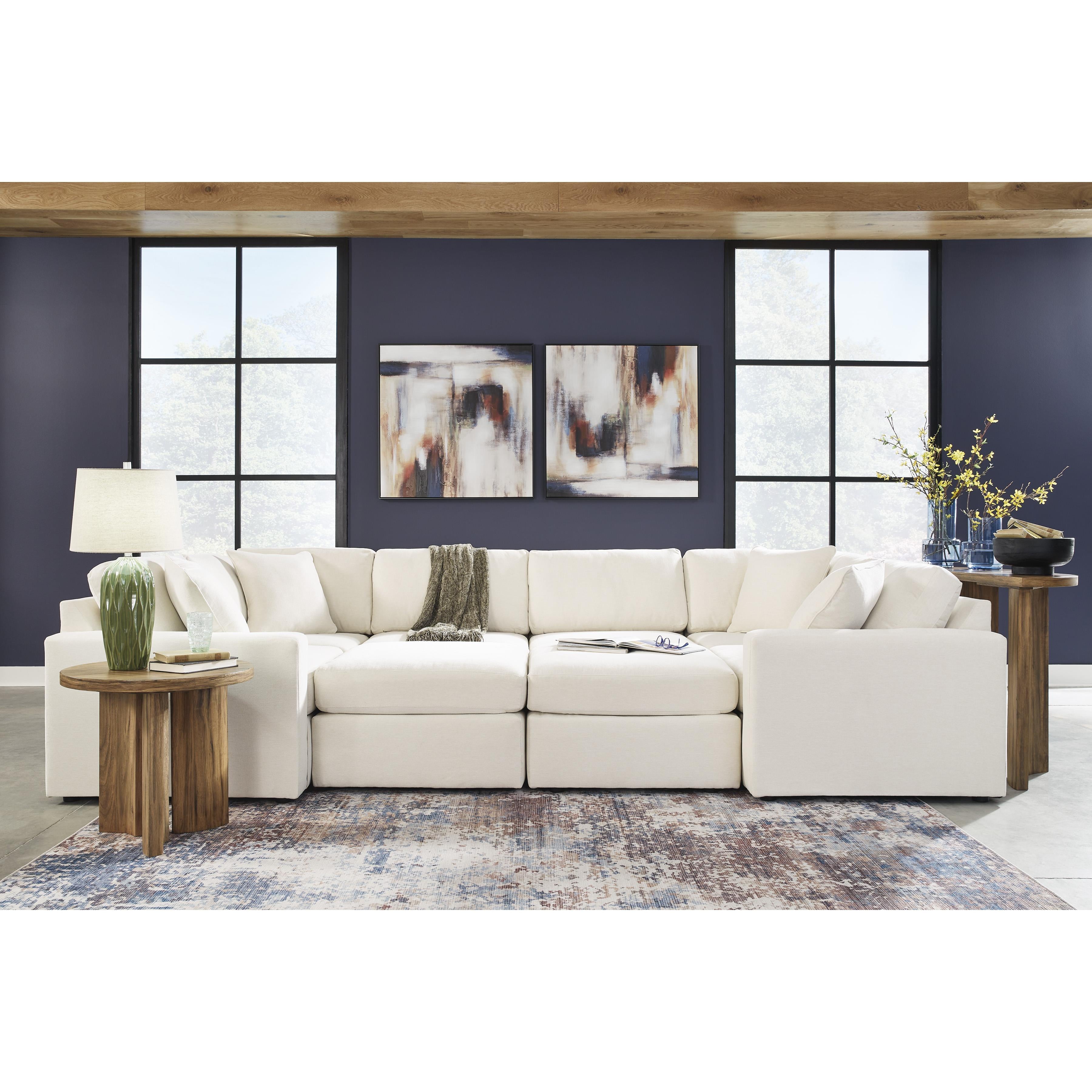  Manufacturer Color_Oyster --  Signature Design by Ashley Modmax Fabric Ottoman IMAGE 7