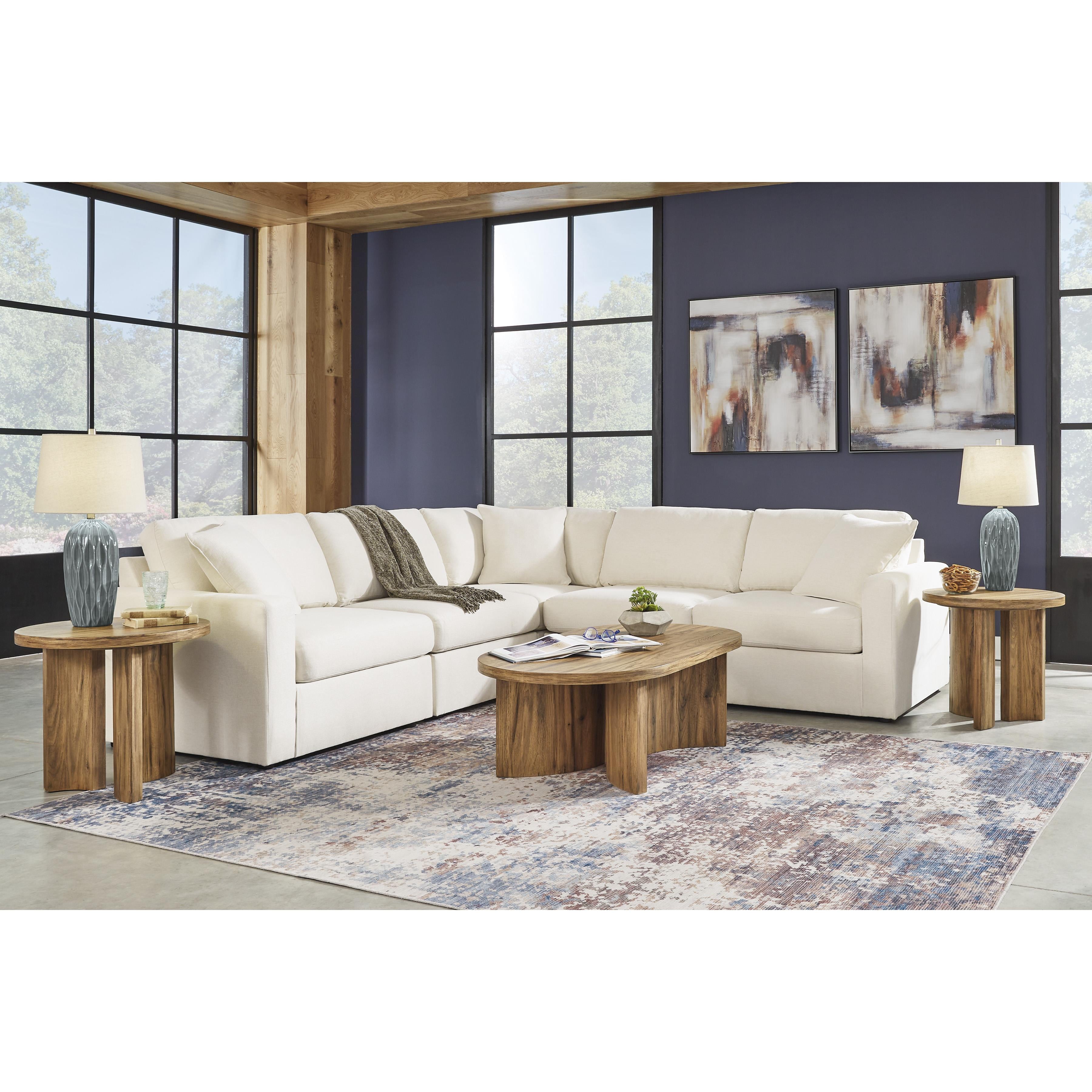  Manufacturer Color_Oyster --  Signature Design by Ashley Modmax Fabric 5 pc Sectional IMAGE 4