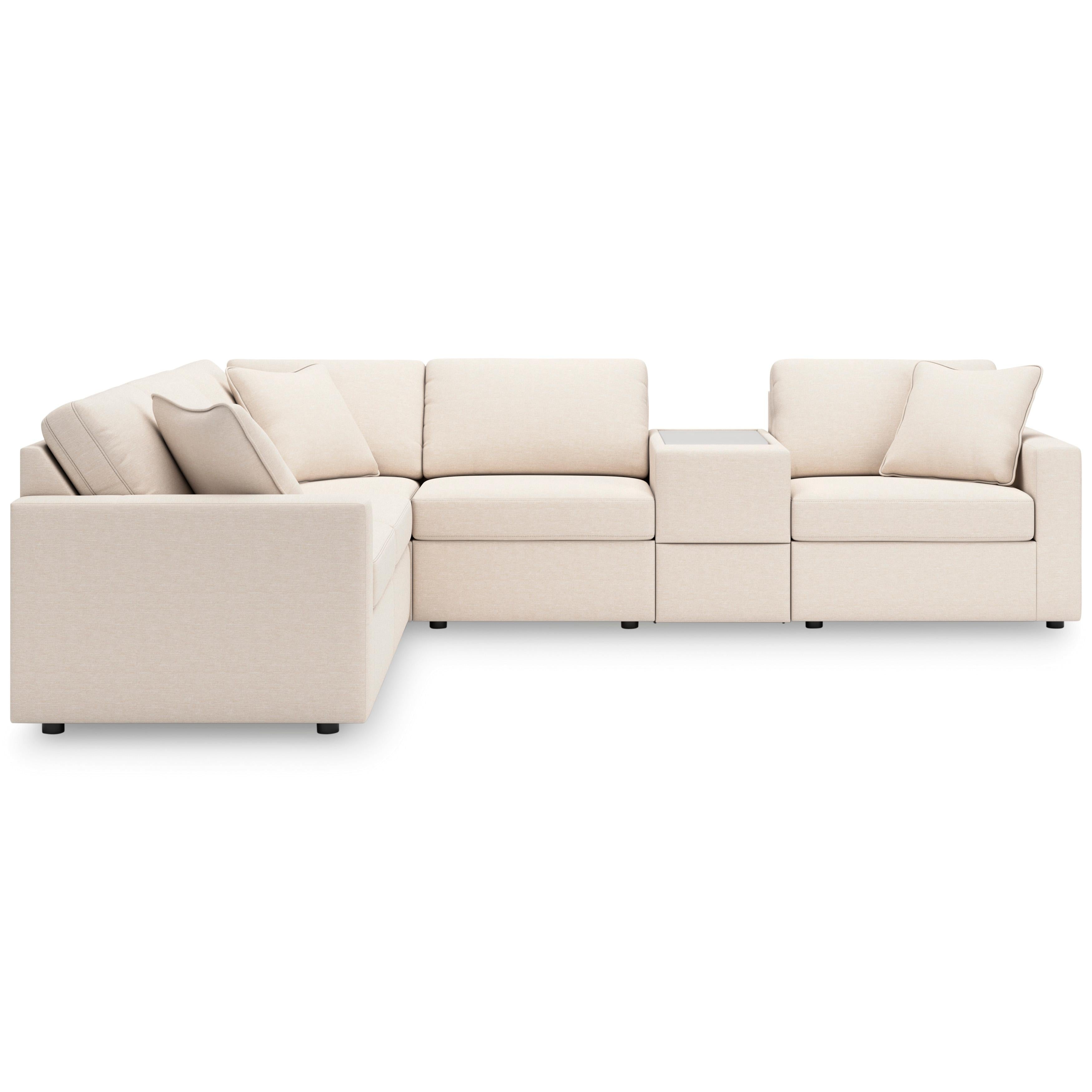  Manufacturer Color_Oyster --  Signature Design by Ashley Modmax Fabric 6 pc Sectional IMAGE 2
