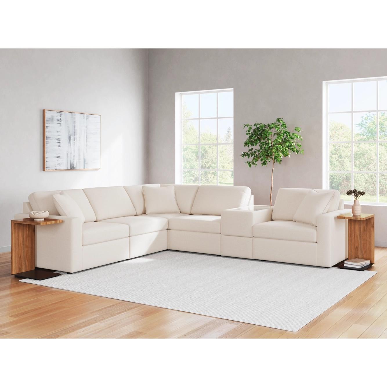  Manufacturer Color_Oyster --  Signature Design by Ashley Modmax Fabric 6 pc Sectional IMAGE 3