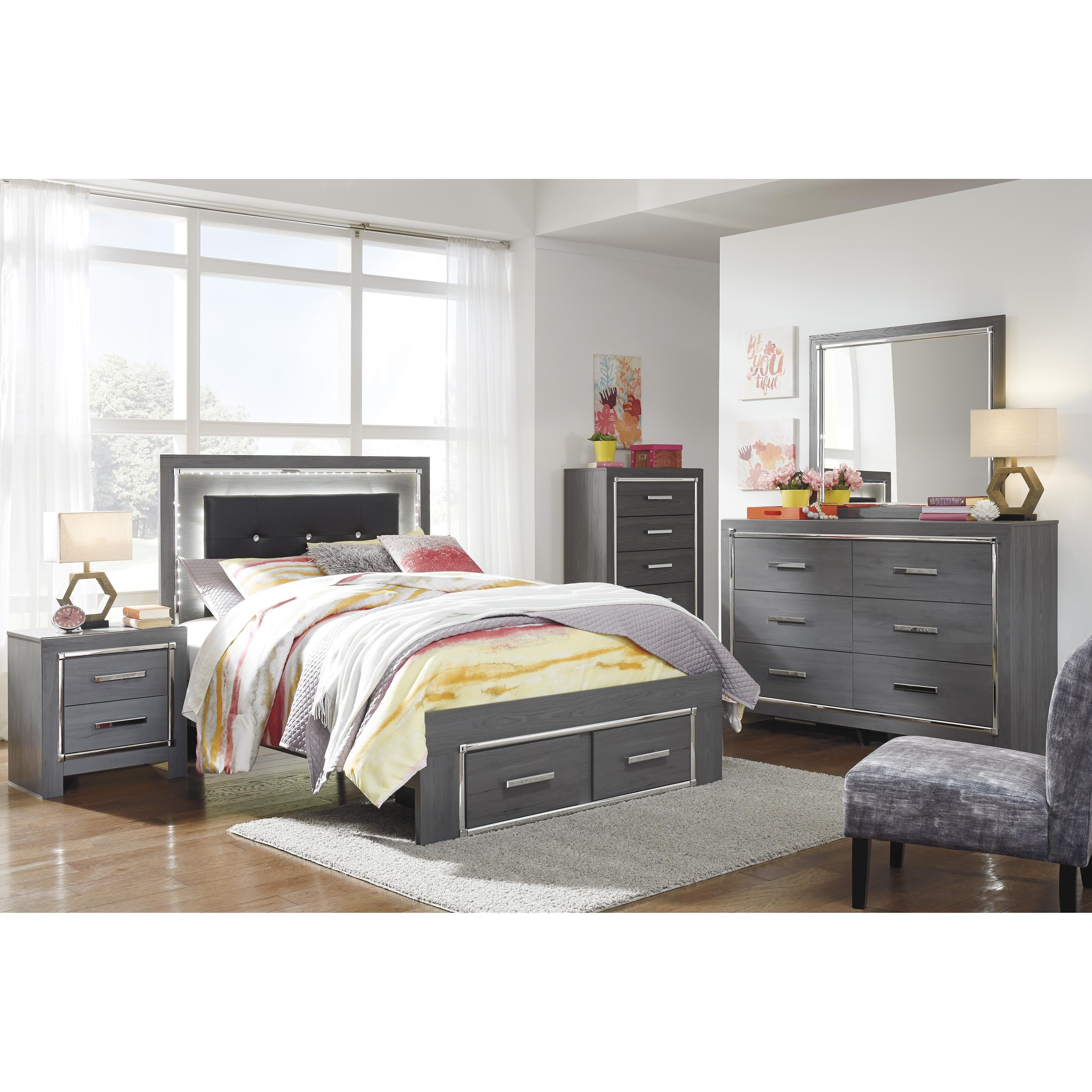  Signature Design by Ashley Lodanna B214-87 Full Upholstered Panel Headboard IMAGE 8