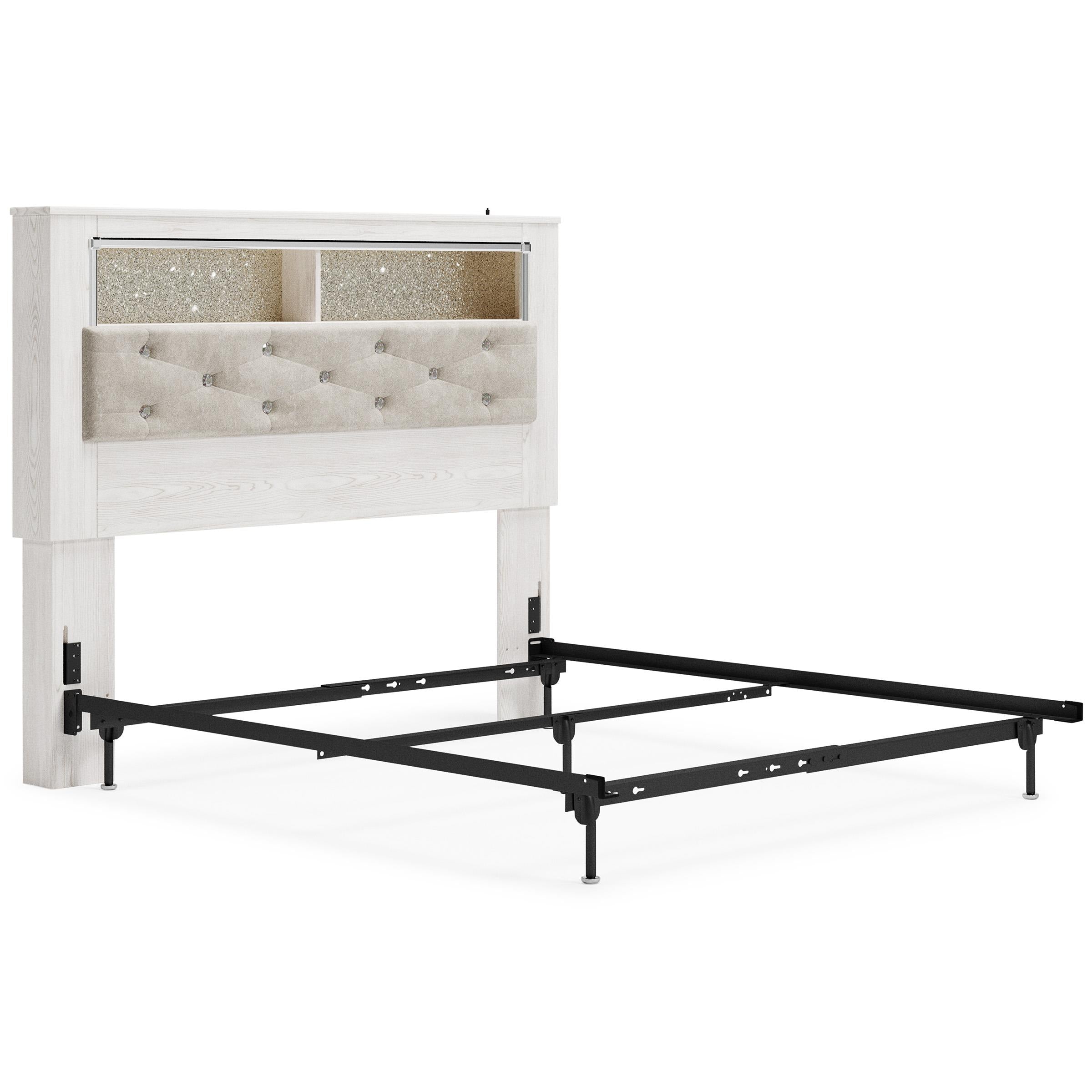  Signature Design by Ashley Altyra B2640-65 Queen Upholstered Panel Bookcase Headboard IMAGE 1