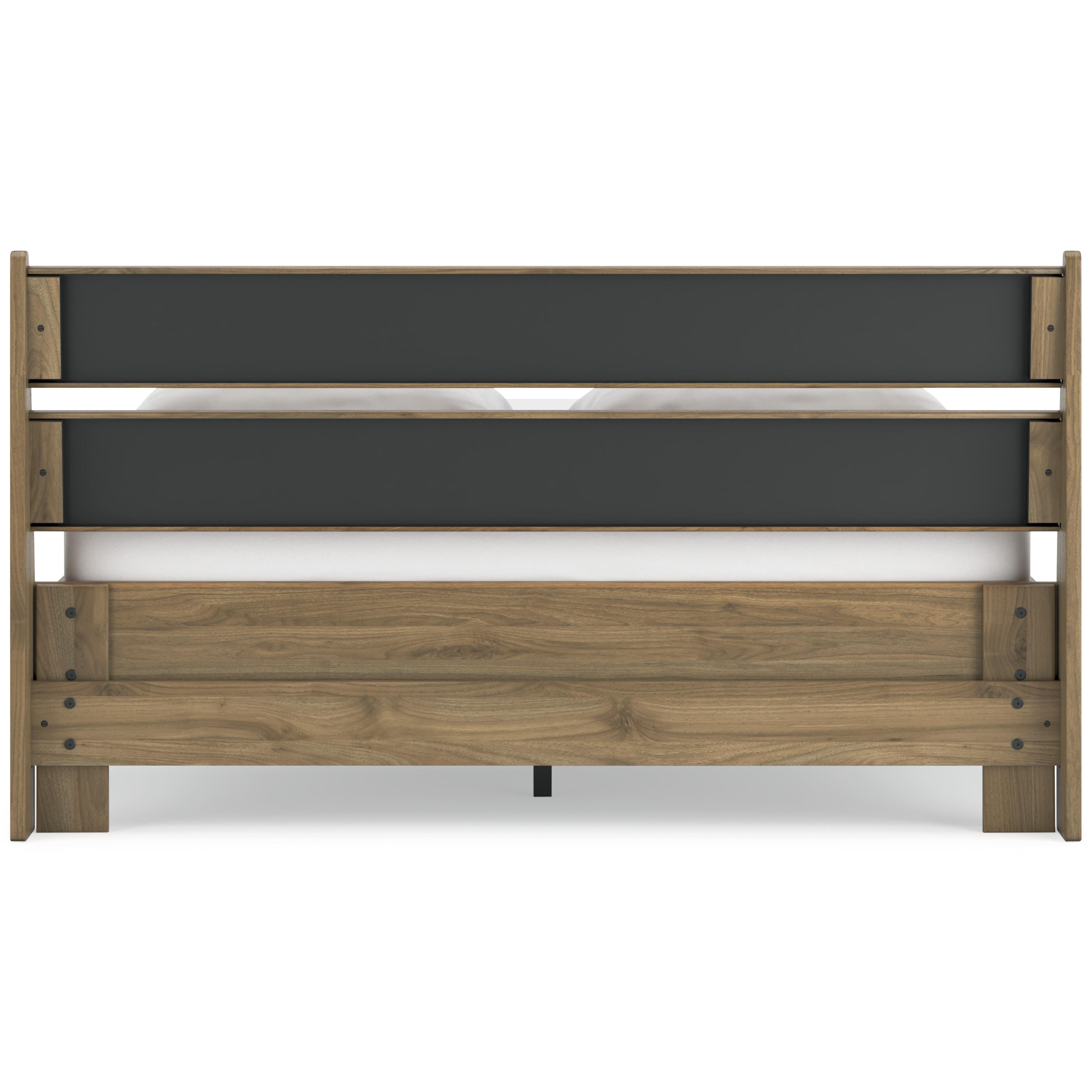  Size_Queen --  Deanlow EB1866B3 Queen Platform Panel Bed IMAGE 4
