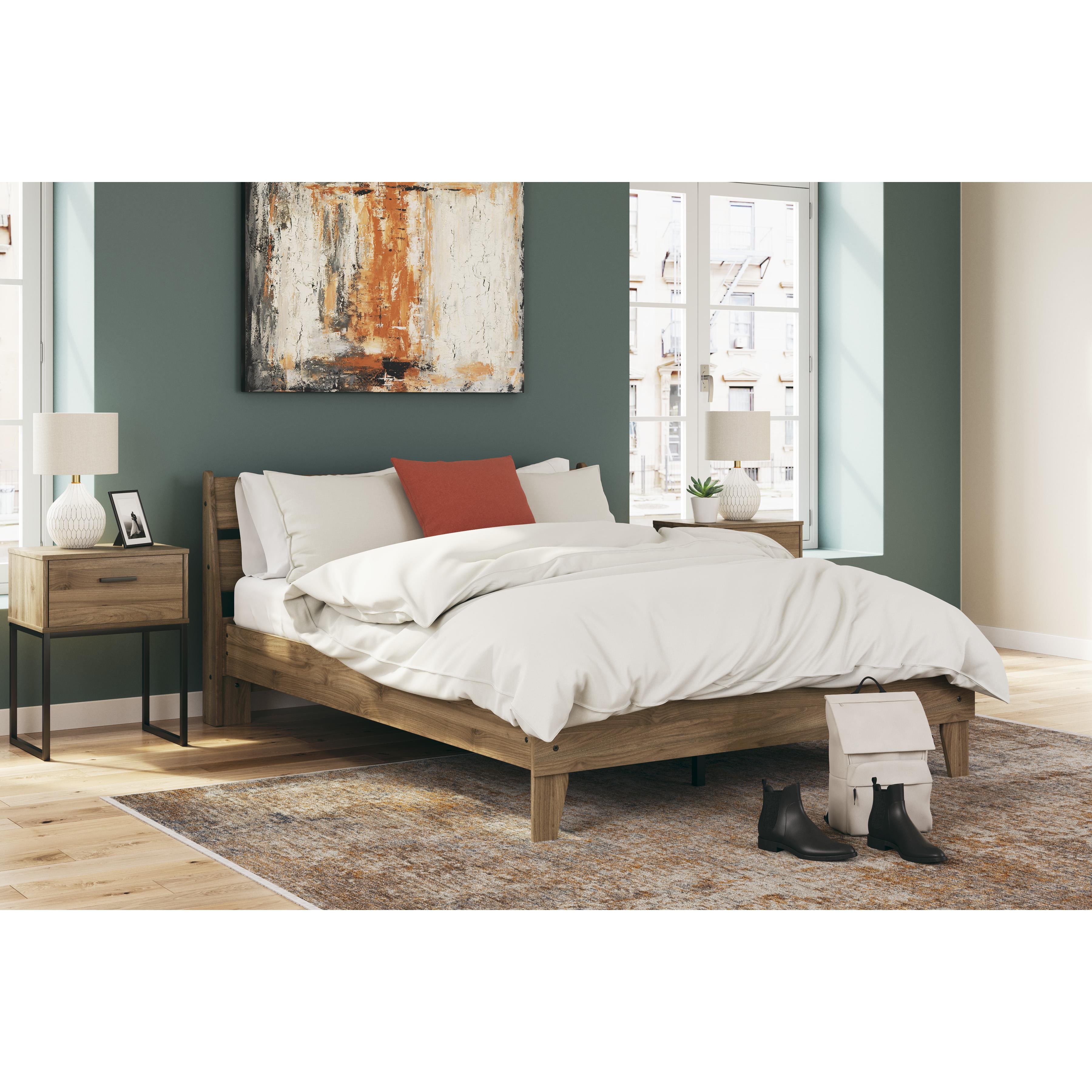  Size_Queen --  Deanlow EB1866B3 Queen Platform Panel Bed IMAGE 6