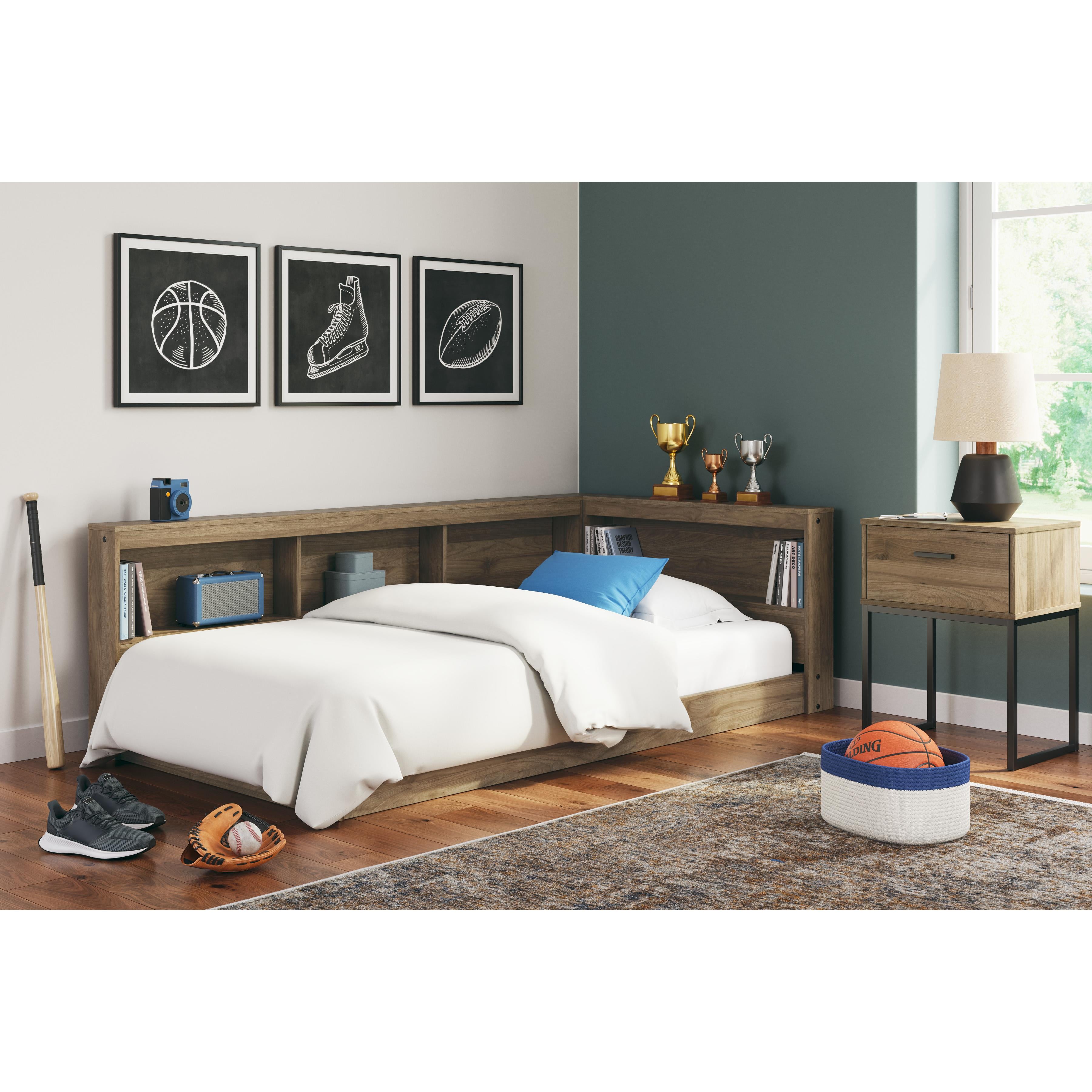  Size_Twin --  Signature Design by Ashley Deanlow Bookcase Bed with Storage IMAGE 5