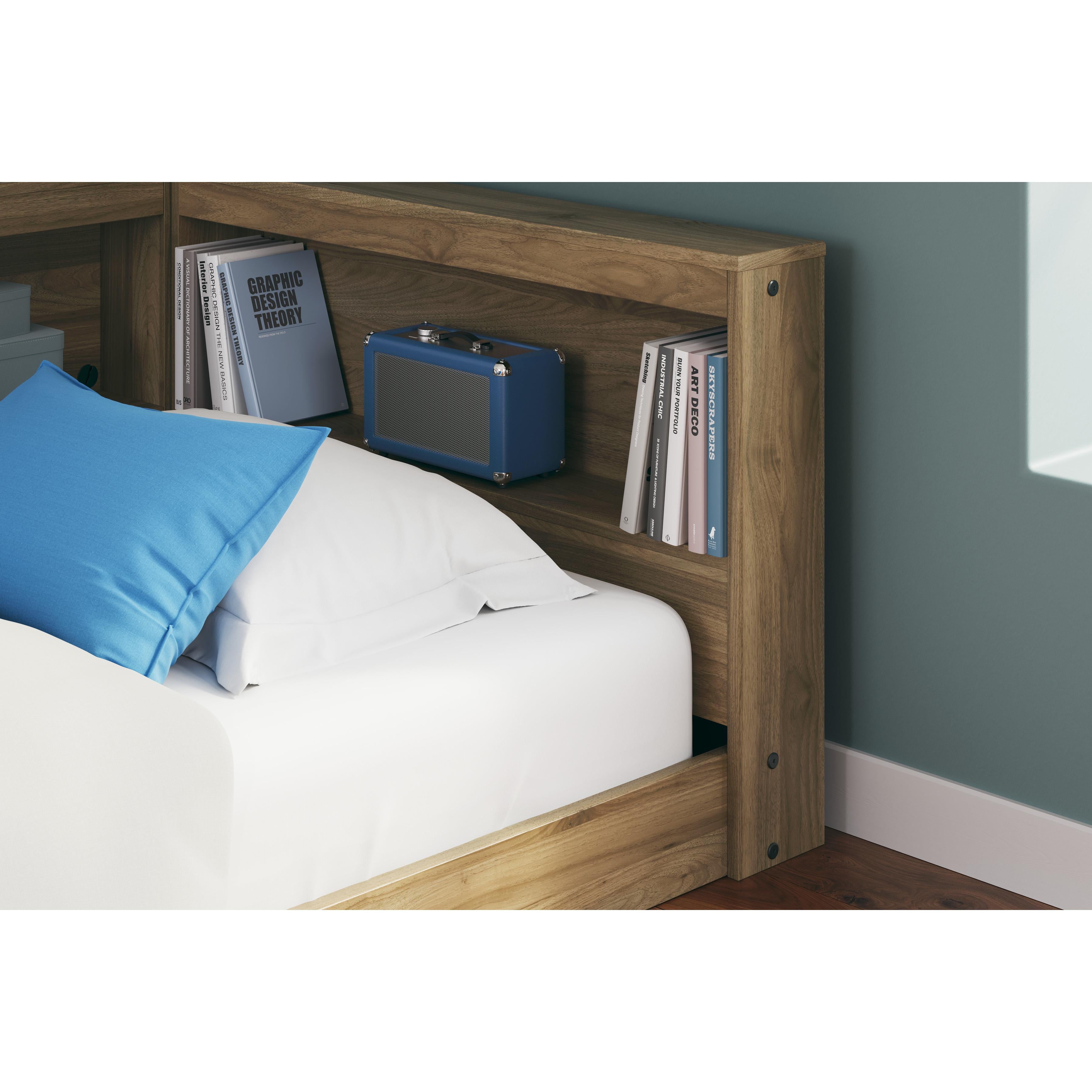  Size_Twin --  Signature Design by Ashley Deanlow Bookcase Bed with Storage IMAGE 6