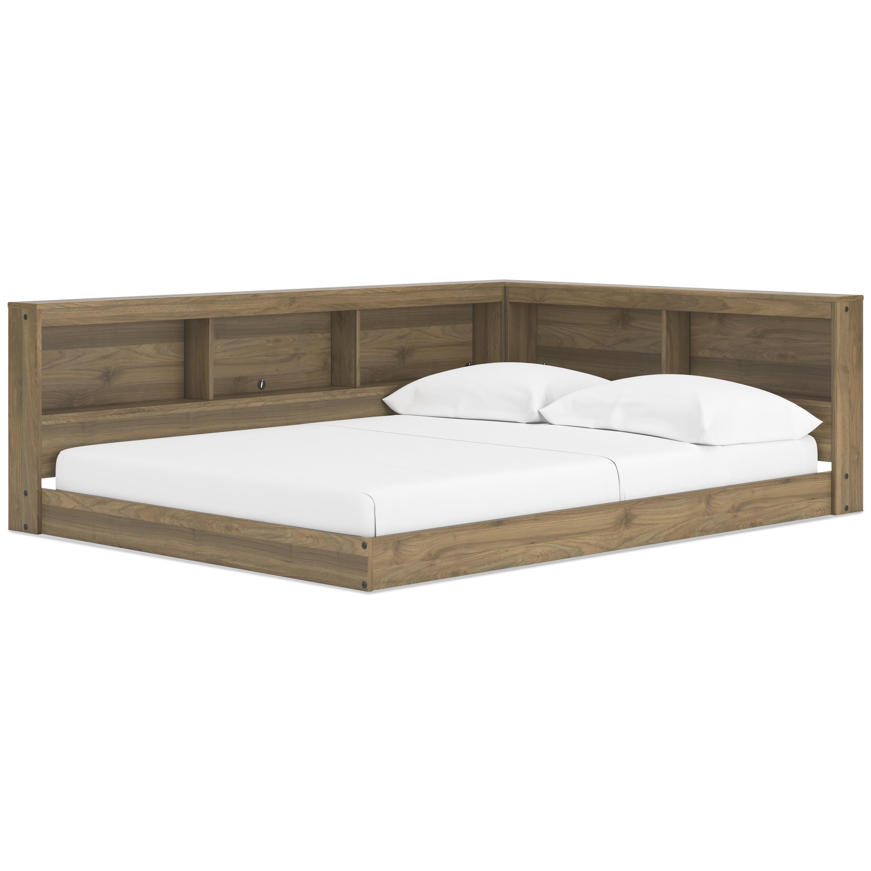  Size_Full --  Deanlow EB1866B5 Full Bookcase Storage Bed IMAGE 1