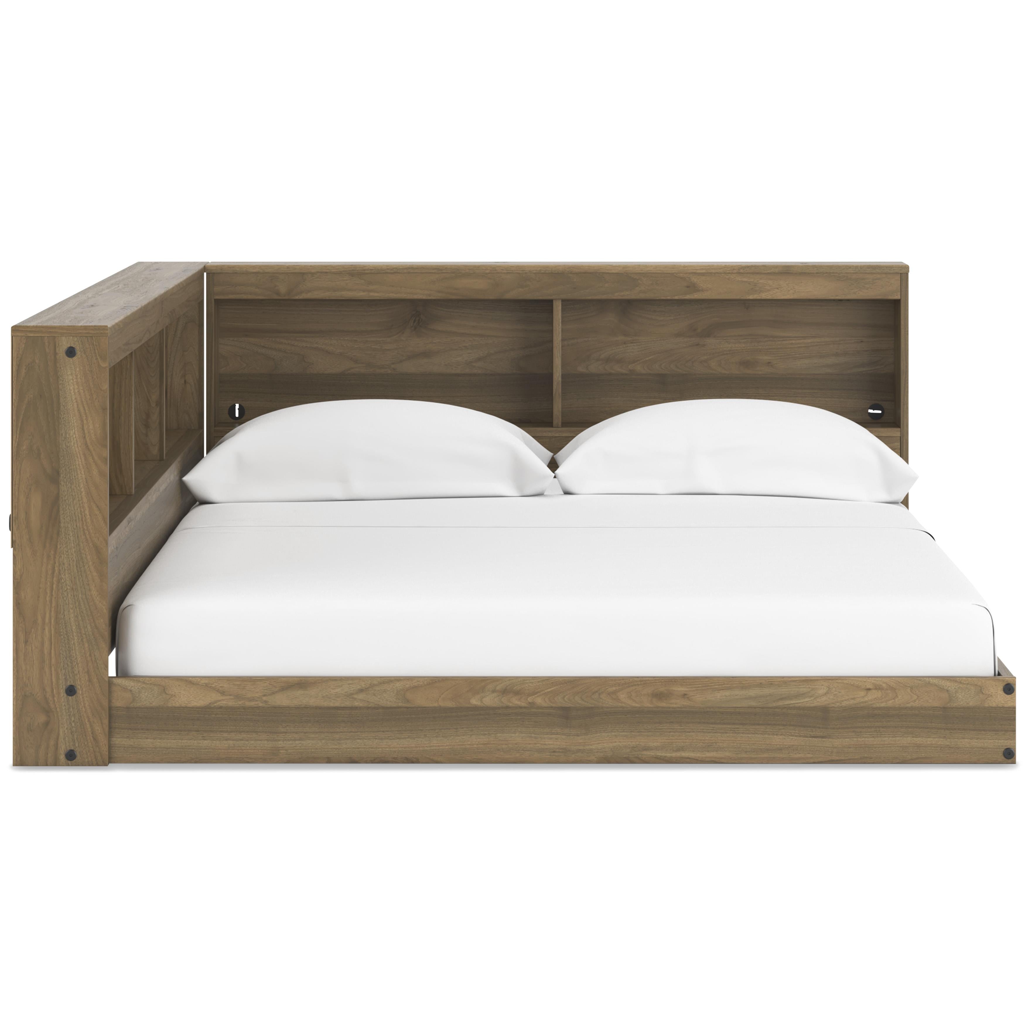  Size_Full --  Deanlow EB1866B5 Full Bookcase Storage Bed IMAGE 2
