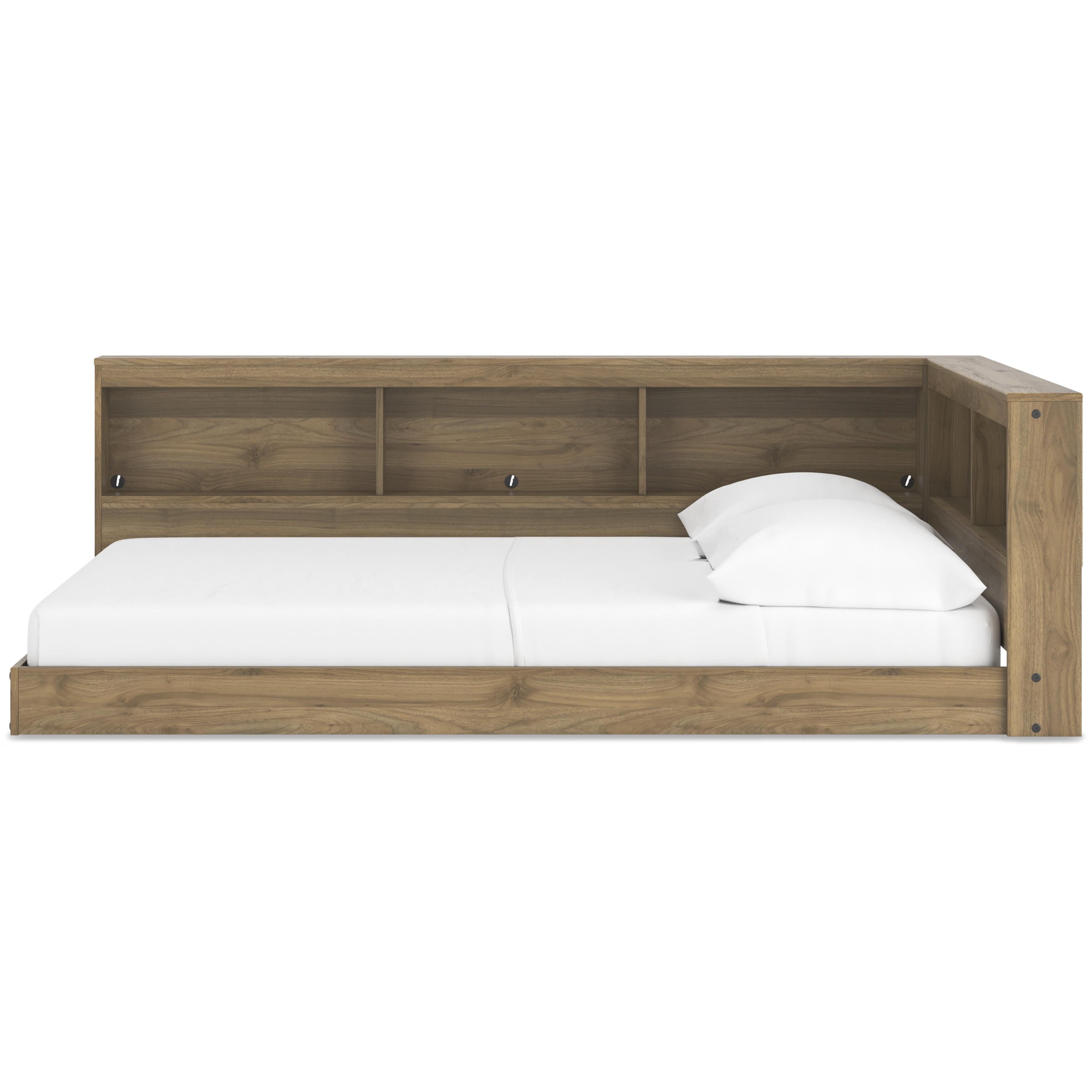  Size_Full --  Deanlow EB1866B5 Full Bookcase Storage Bed IMAGE 4